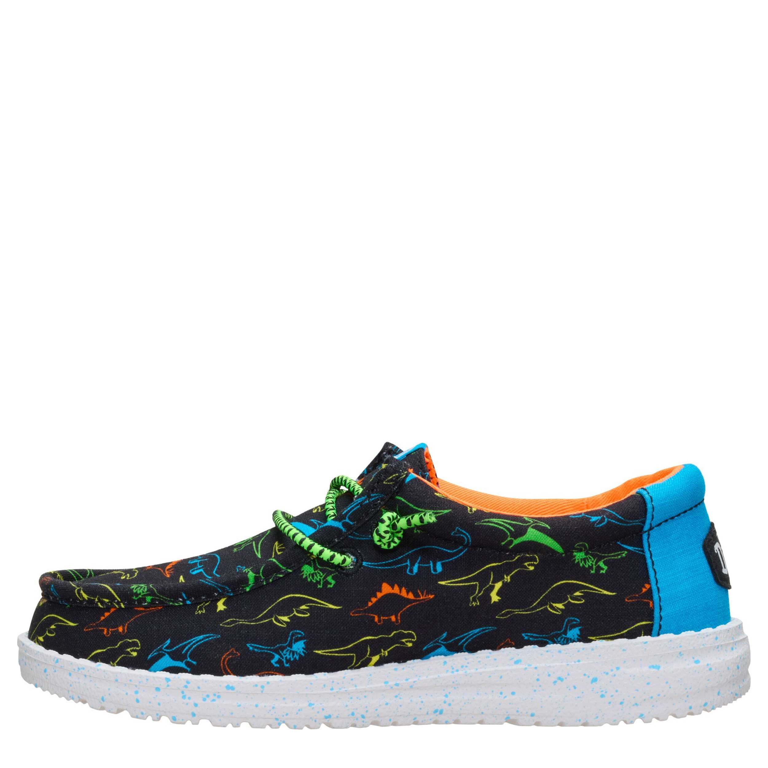 HEYDUDE-BOYS LITTLE-BIG KID WALLY DINOWORLD SLIP ON SNEAKER-BLACK & 