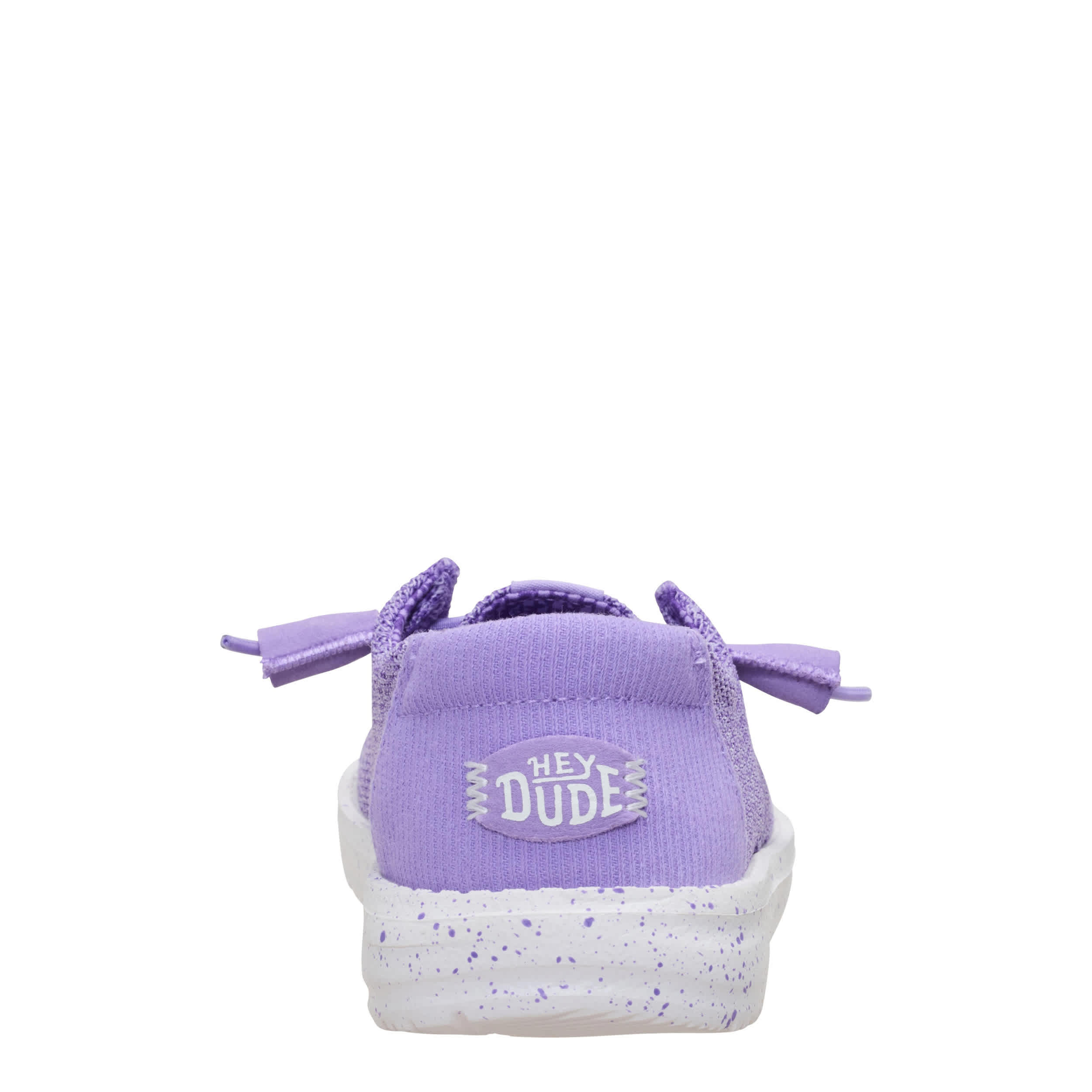 HEYDUDE-GIRLS LITTLE-BIG KID WENDY STRETCH SOX SLIP ON SNEAKER-PURPLE & 