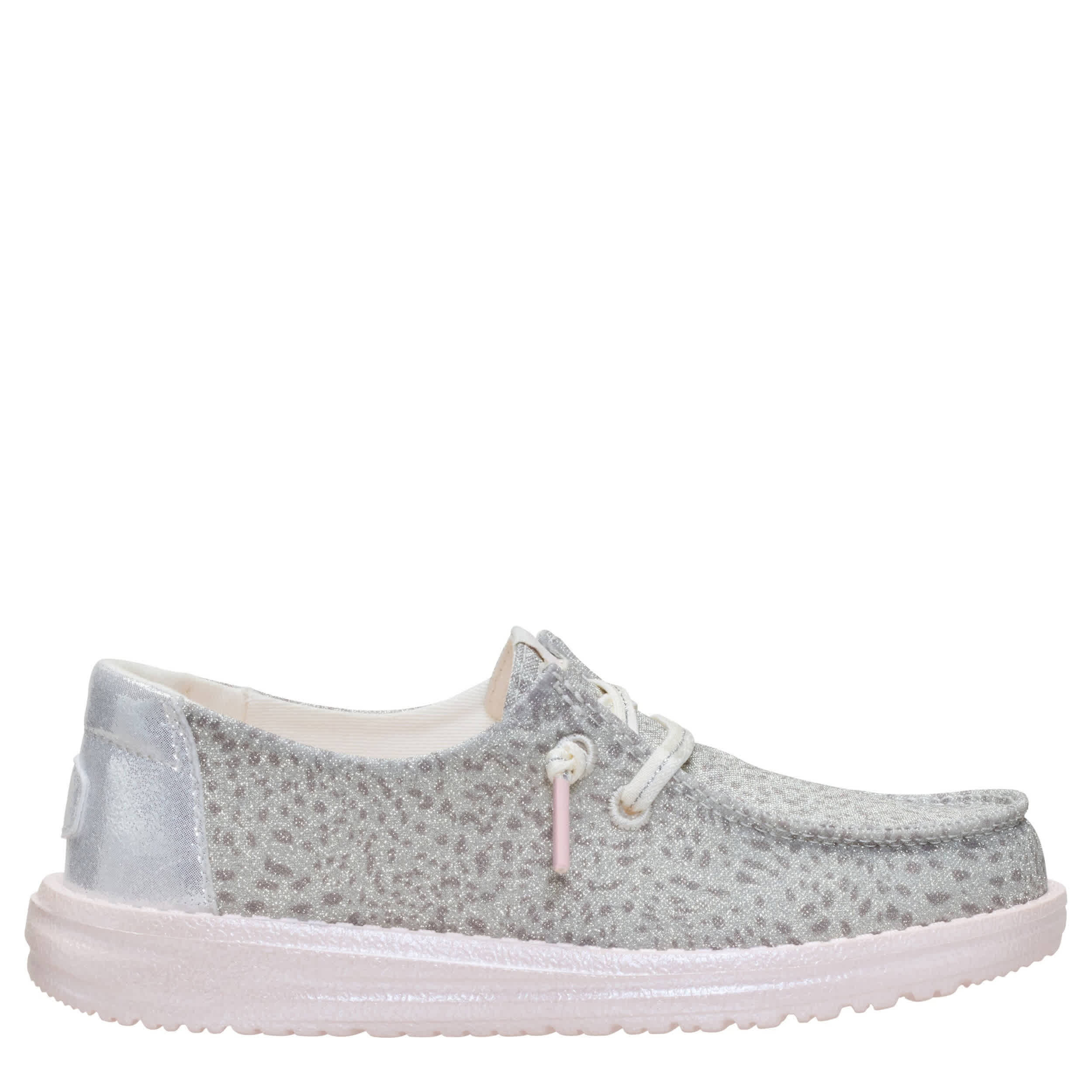HEYDUDE-GIRLS LITTLE-BIG KID WENDY LUXE SLIP ON SNEAKER-PINK & 