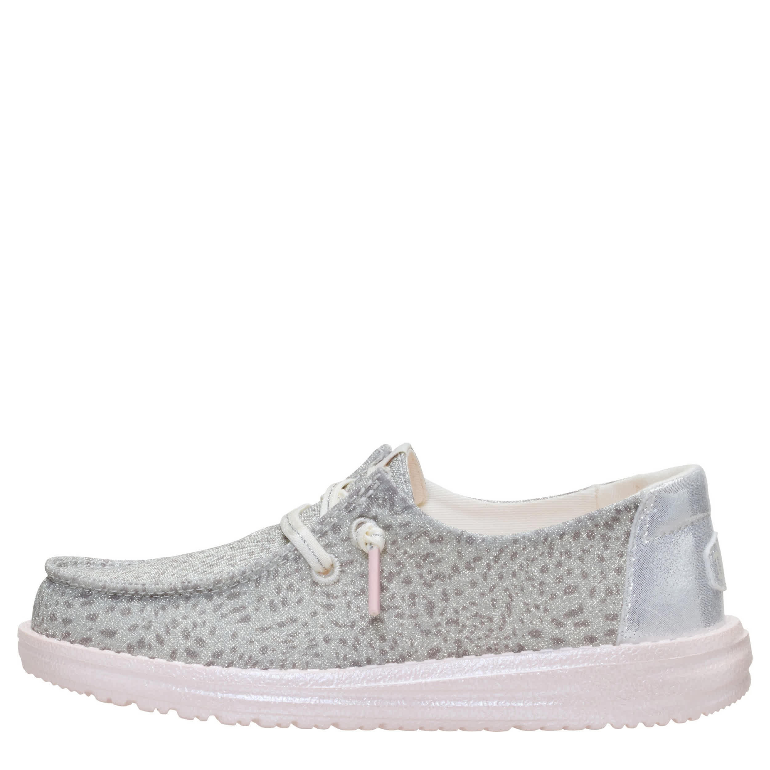 HEYDUDE-GIRLS LITTLE-BIG KID WENDY LUXE SLIP ON SNEAKER-PINK & 