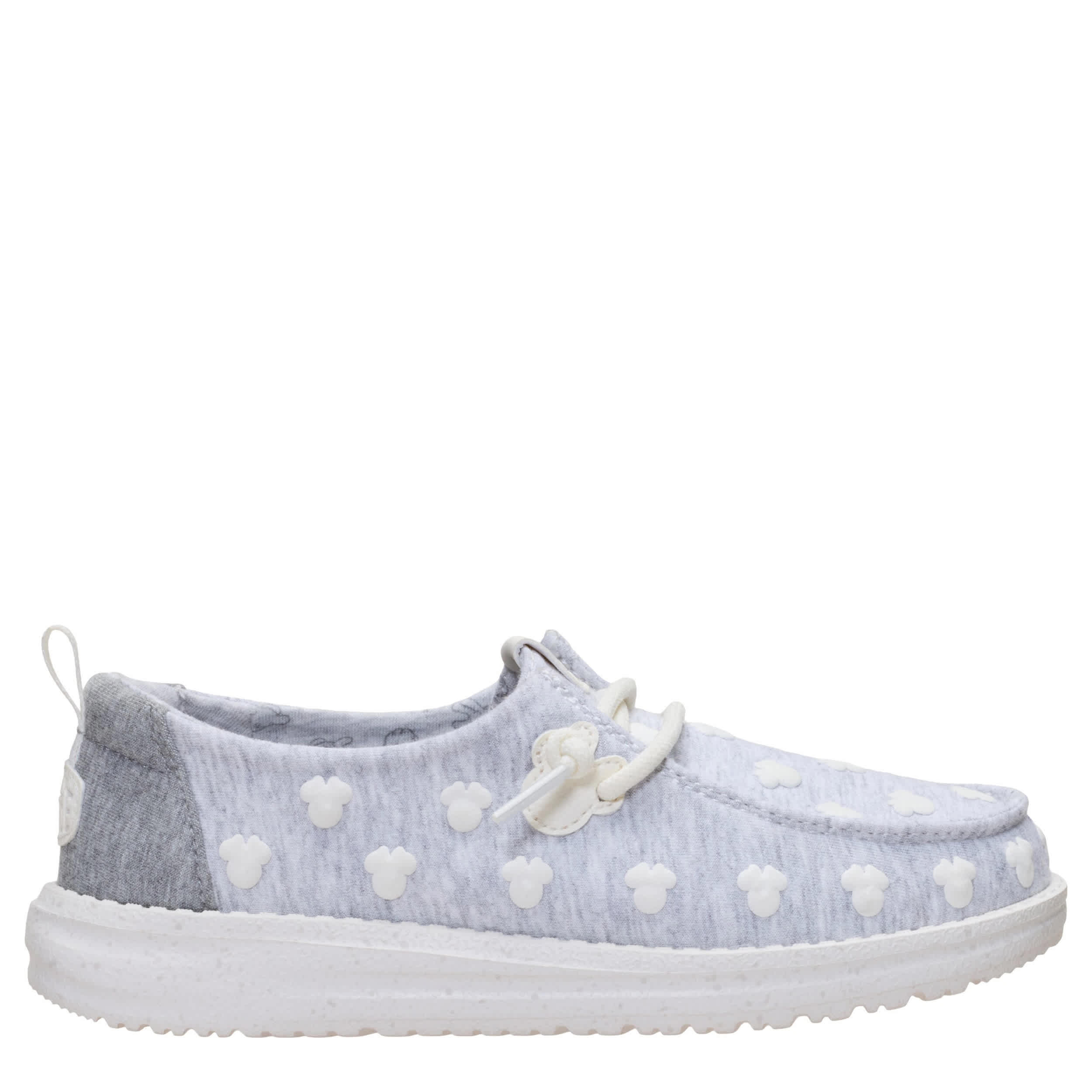 HEYDUDE-GIRLS LITTLE-BIG KID WENDY MINNIE SLIP ON SNEAKER-GREY & 