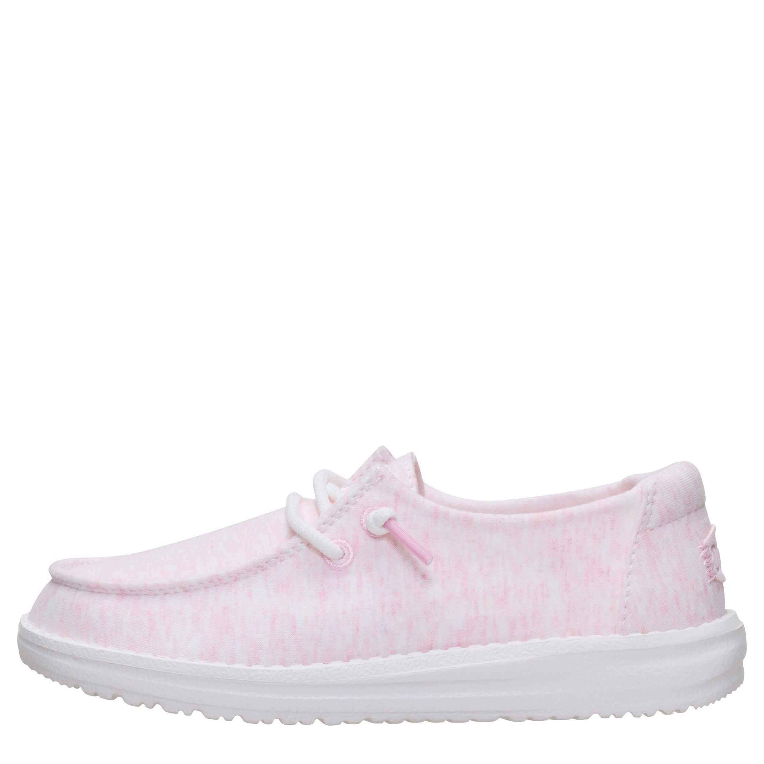 HEYDUDE-GIRLS LITTLE-BIG KID WENDY SLIP ON SNEAKER-PINK & 
