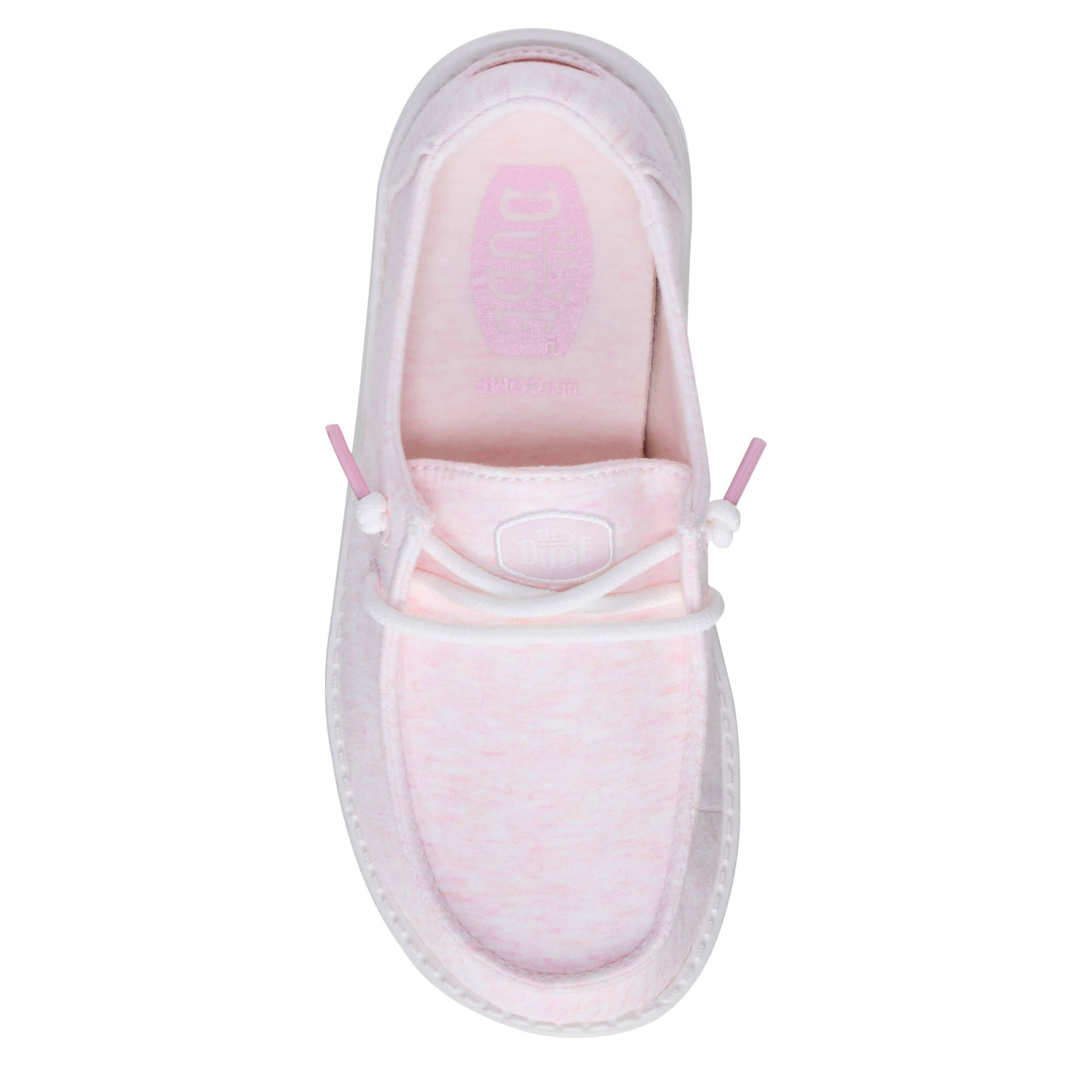 HEYDUDE-GIRLS LITTLE-BIG KID WENDY SLIP ON SNEAKER-PINK & 