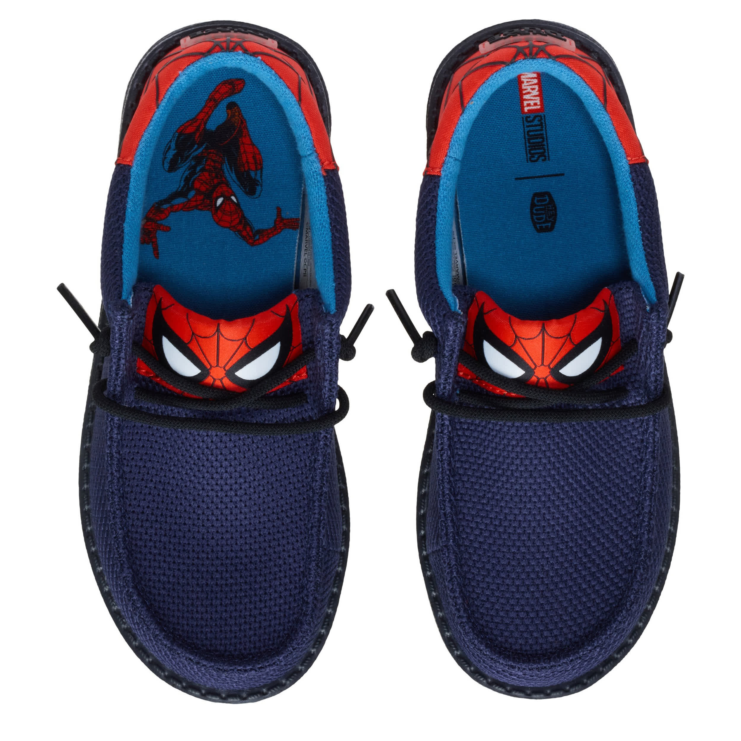 HEYDUDE-BOYS LITTLE-BIG KID WALLY SPIDERMAN SLIP ON SNEAKER-BLUE & 