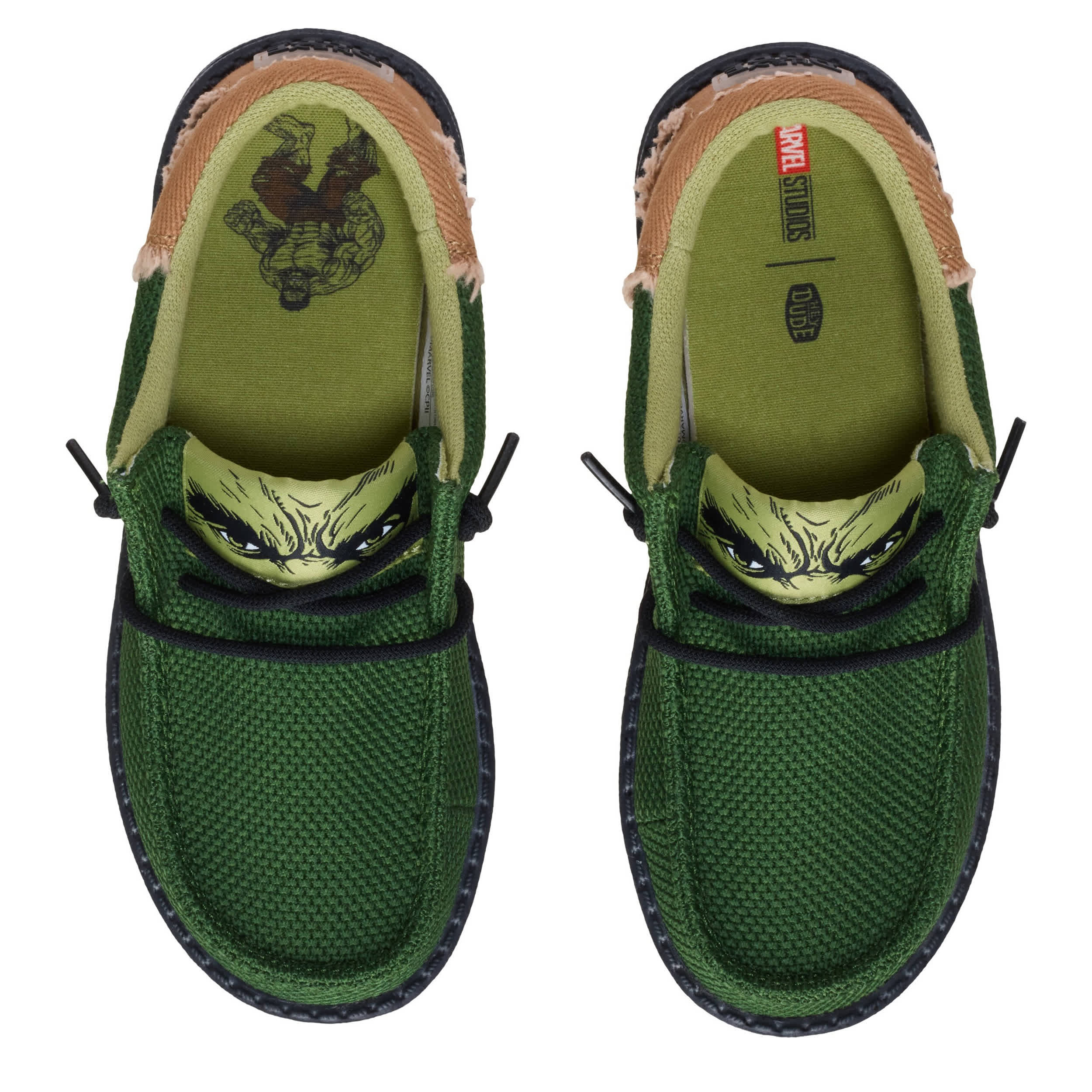 HEYDUDE-BOYS LITTLE-BIG KID WALLY HULK SLIP ON SNEAKER-GREEN & 