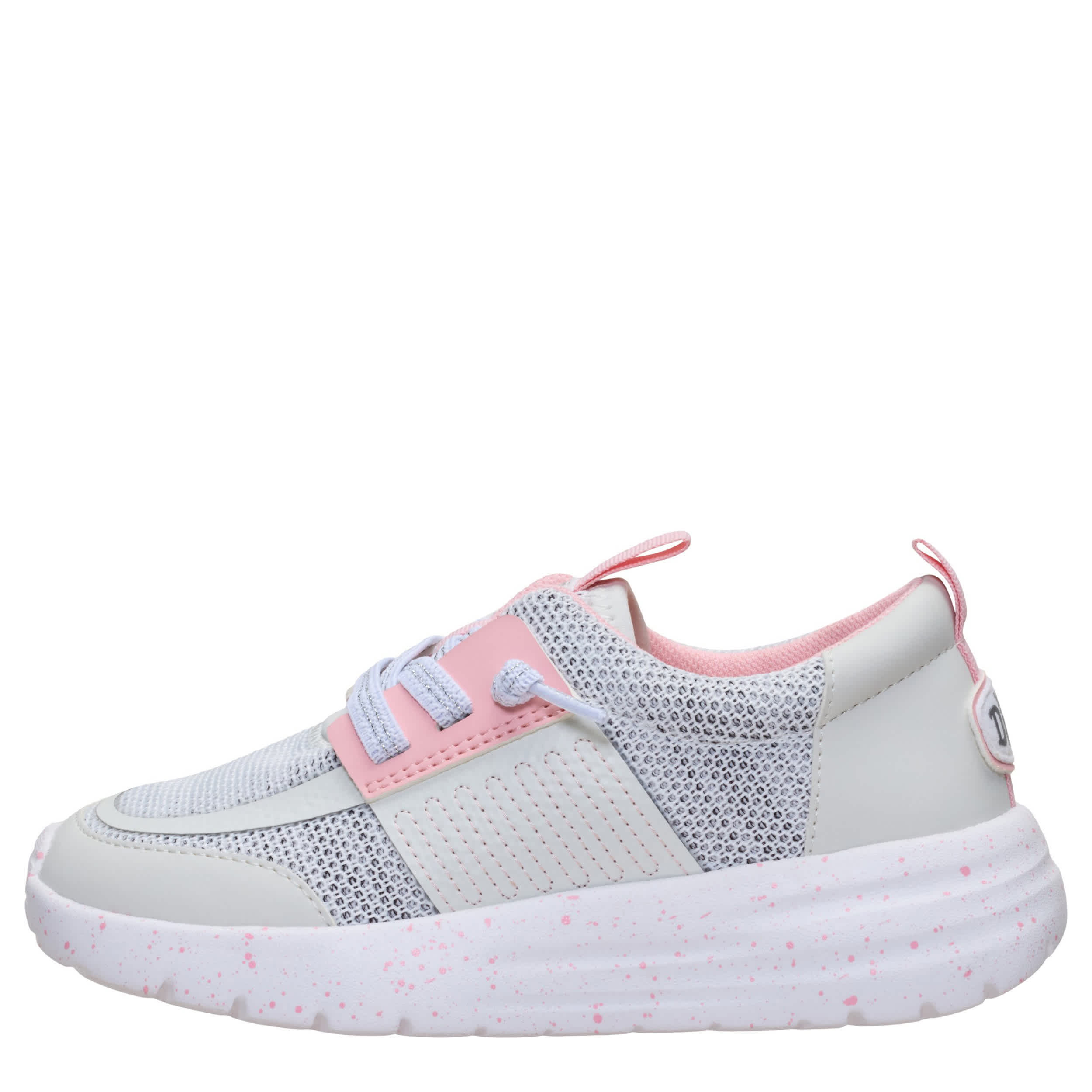 HEYDUDE-GIRLS LITTLE-BIG KID SIROCCO STRETCH SOX SLIP ON SNEAKER-GREY & 