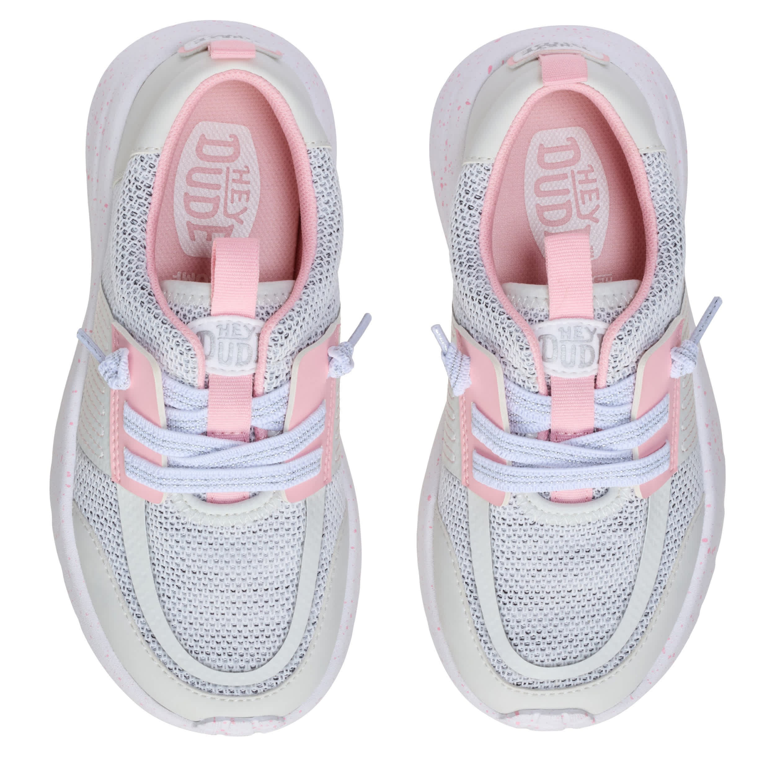 HEYDUDE-GIRLS LITTLE-BIG KID SIROCCO STRETCH SOX SLIP ON SNEAKER-GREY & 