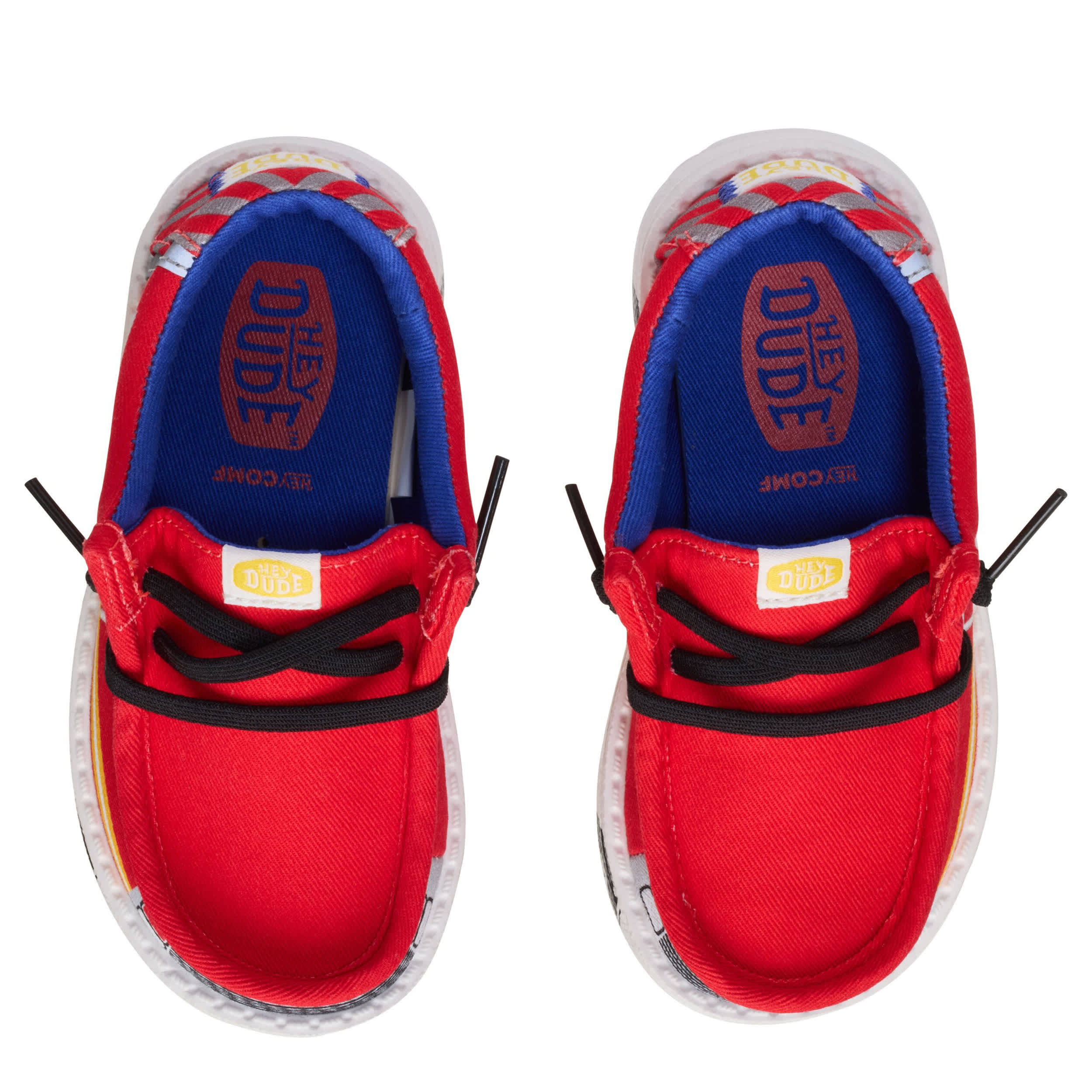 HEYDUDE-BOYS TODDLER WALLY SLIP ON SNEAKER-RED & 