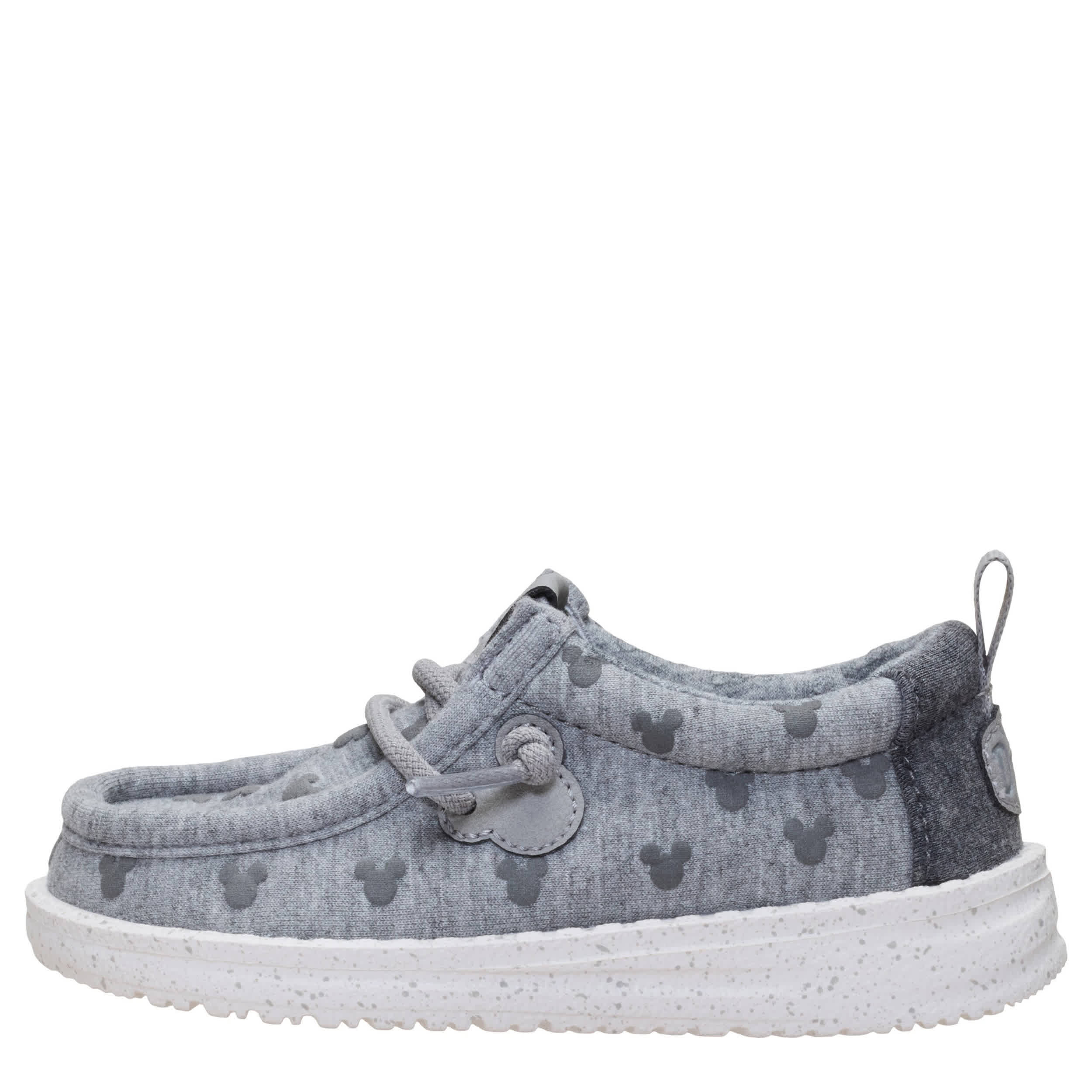 HEYDUDE-BOYS TODDLER WALLY MICKEY SLIP ON SNEAKER-GREY & 