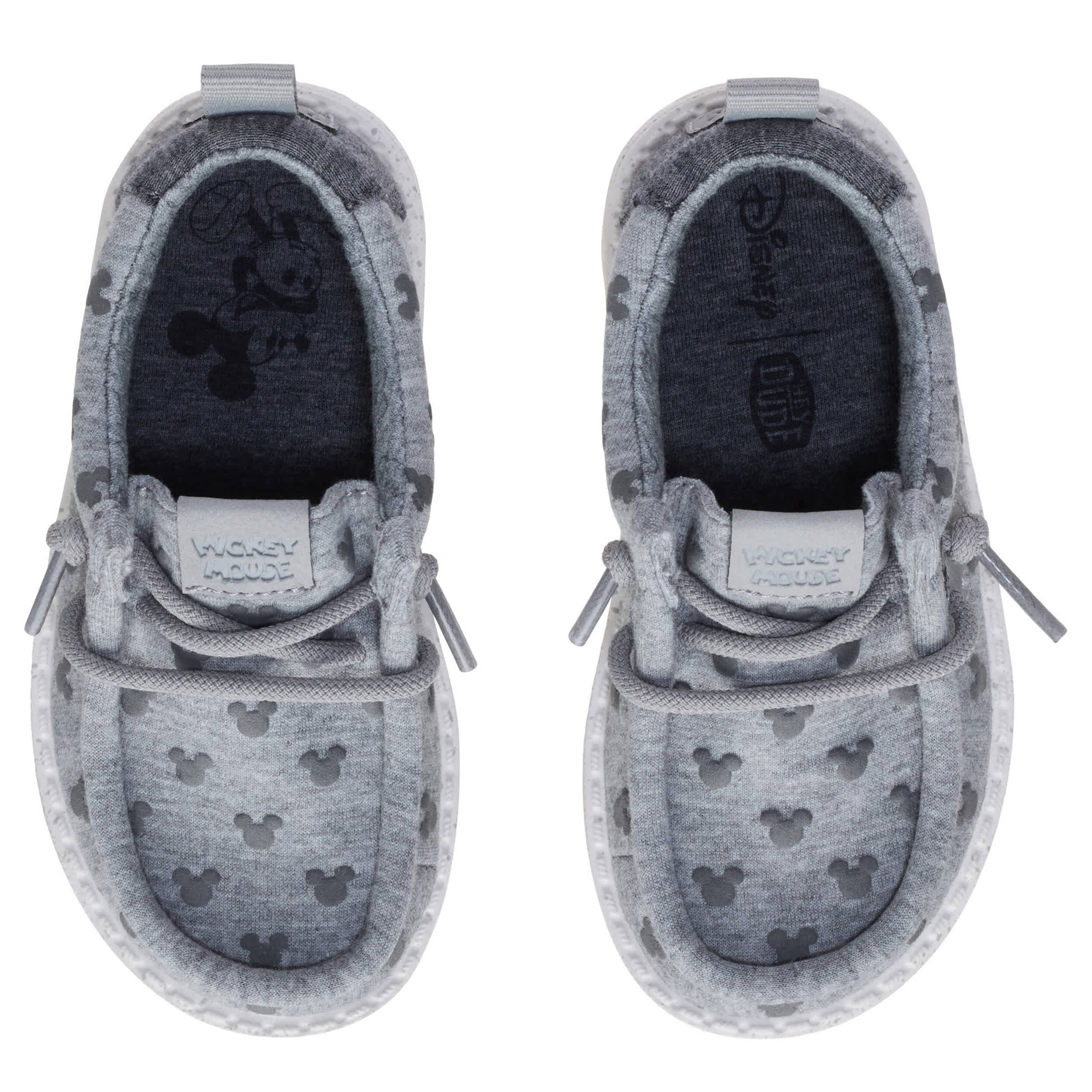 HEYDUDE-BOYS TODDLER WALLY MICKEY SLIP ON SNEAKER-GREY & 