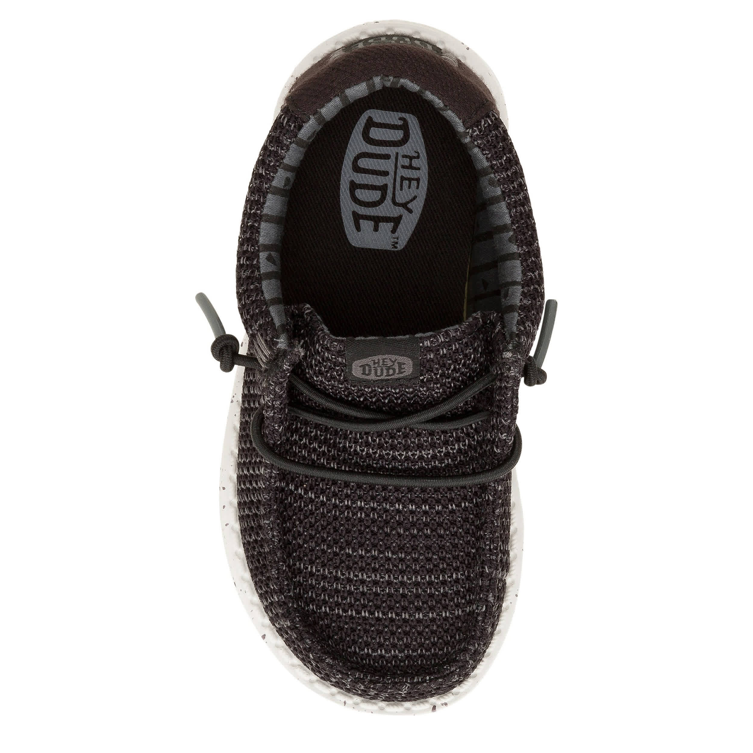 HEYDUDE-BOYS TODDLER WALLY SLIP ON SNEAKER-BLACK & 