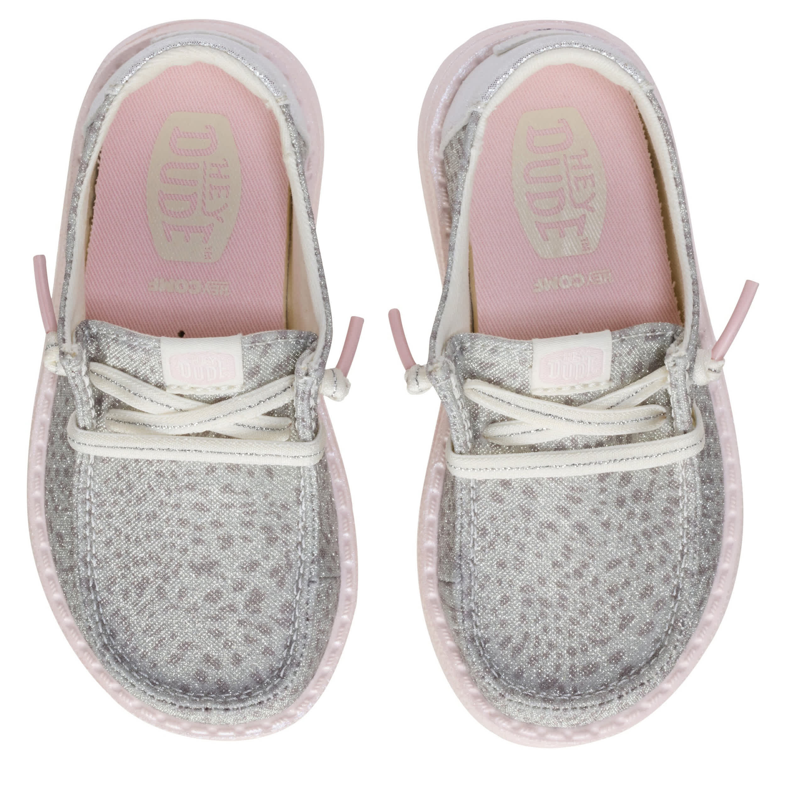 HEYDUDE-GIRLS TODDLER WENDY LUXE SLIP ON SNEAKER-PINK & 