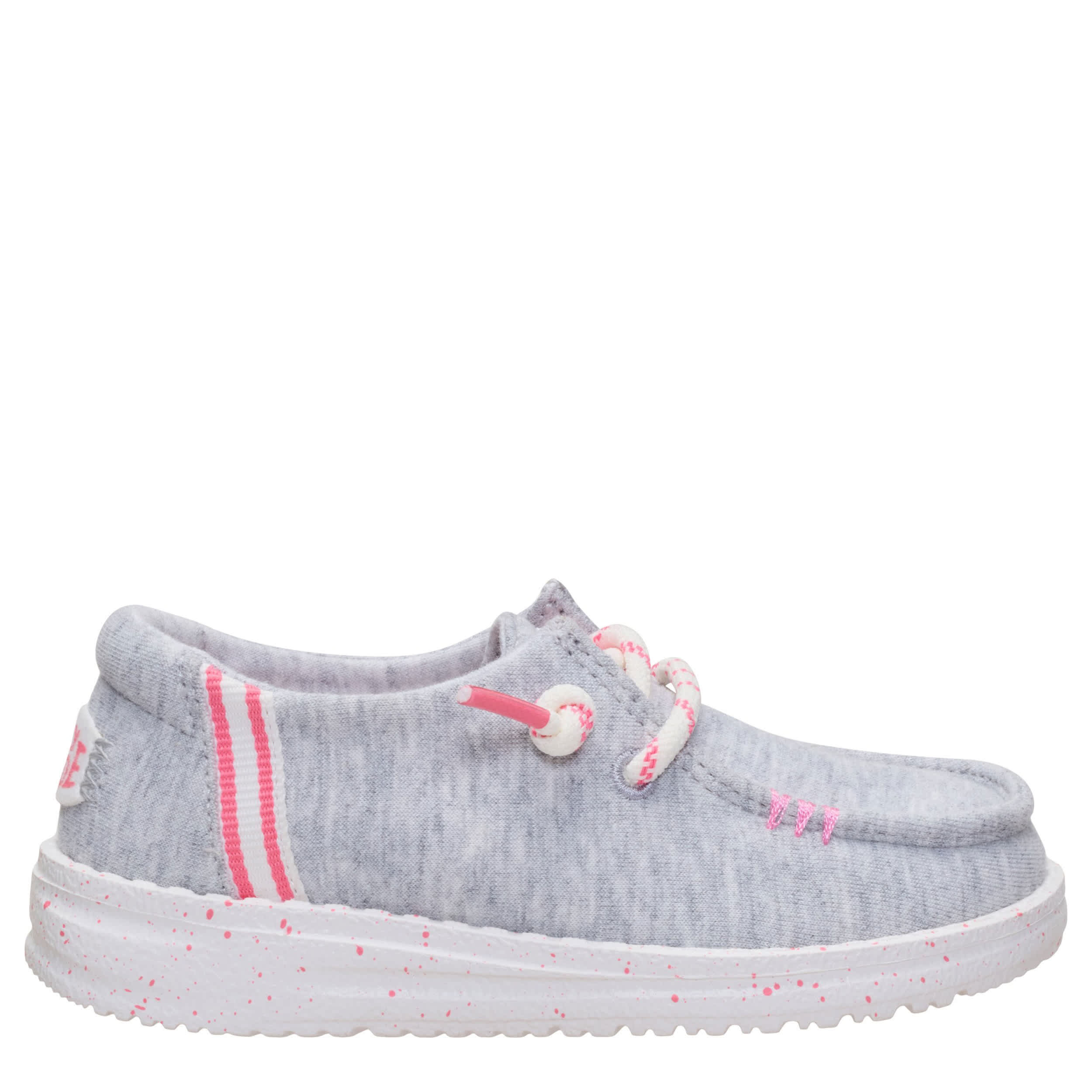 HEYDUDE-GIRLS TODDLER WENDY SLIP ON SNEAKER-GREY & 
