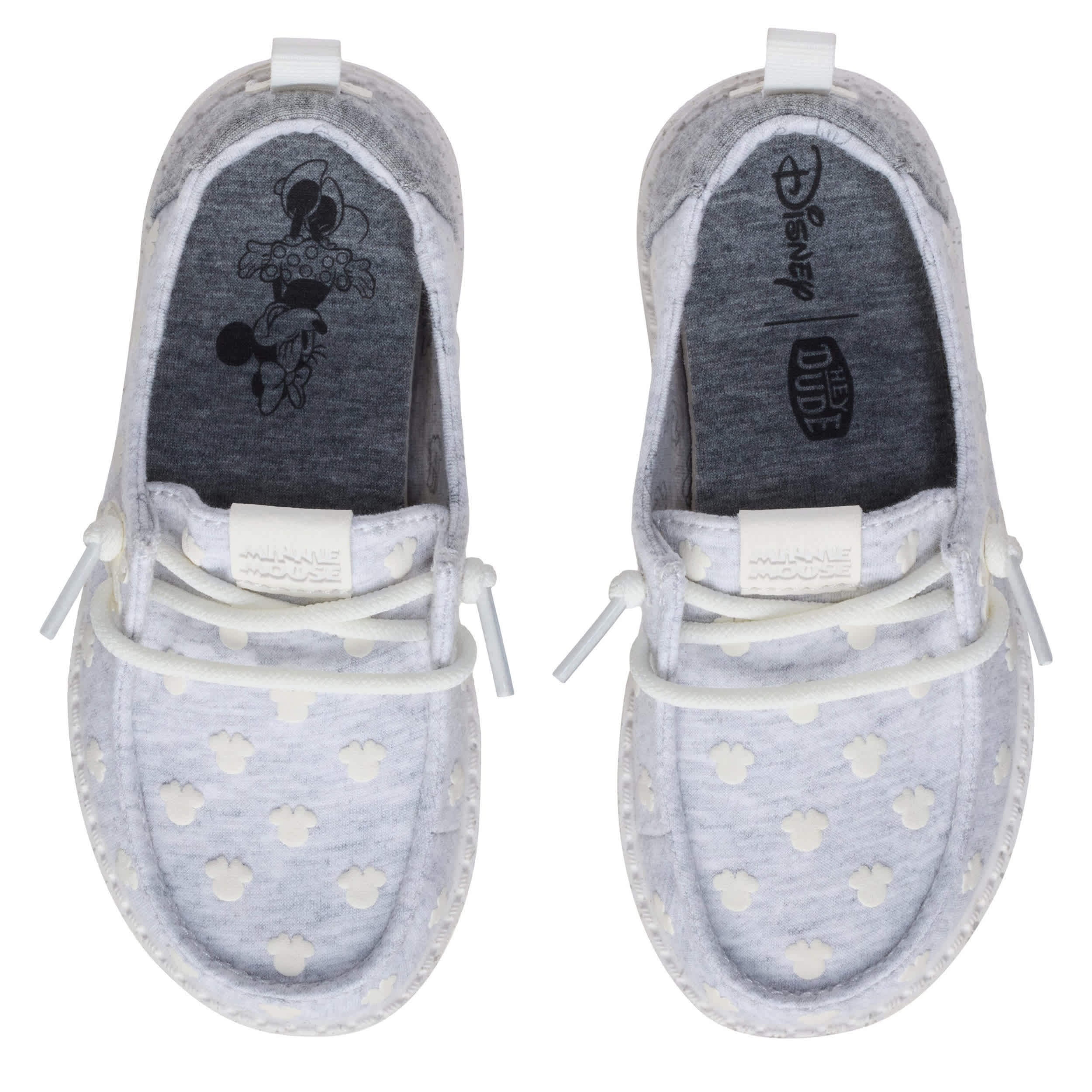 HEYDUDE-GIRLS TODDLER WENDY MINNIE SLIP ON SNEAKER-GREY & 