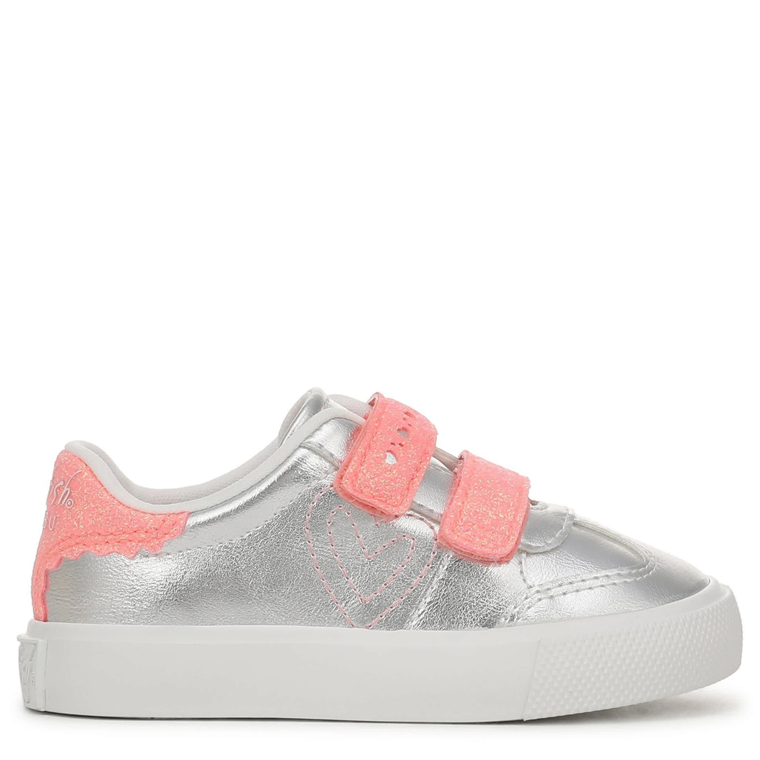 BLOWFISH MALIBU-GIRLS TODDLER-LITTLE KID V TUCSON-T SNEAKER-SILVER & PINK