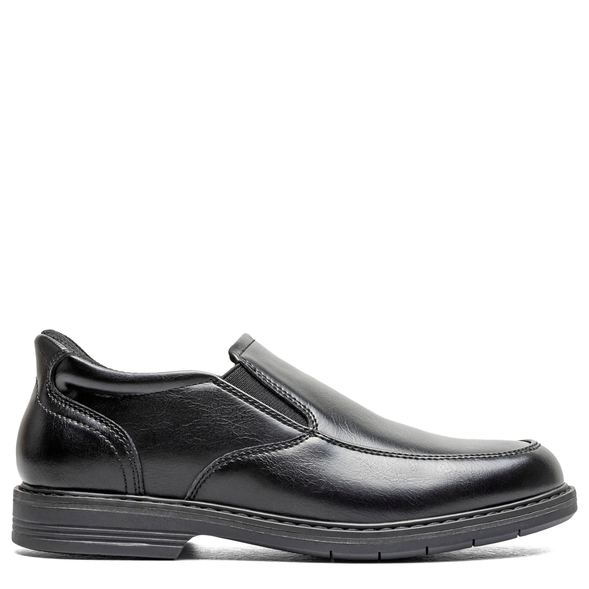 FLORSHEIM-BOYS LITTLE-BIG KID HIGHRISE MOC TOE SLIP ON LOAFER-BLACK & 