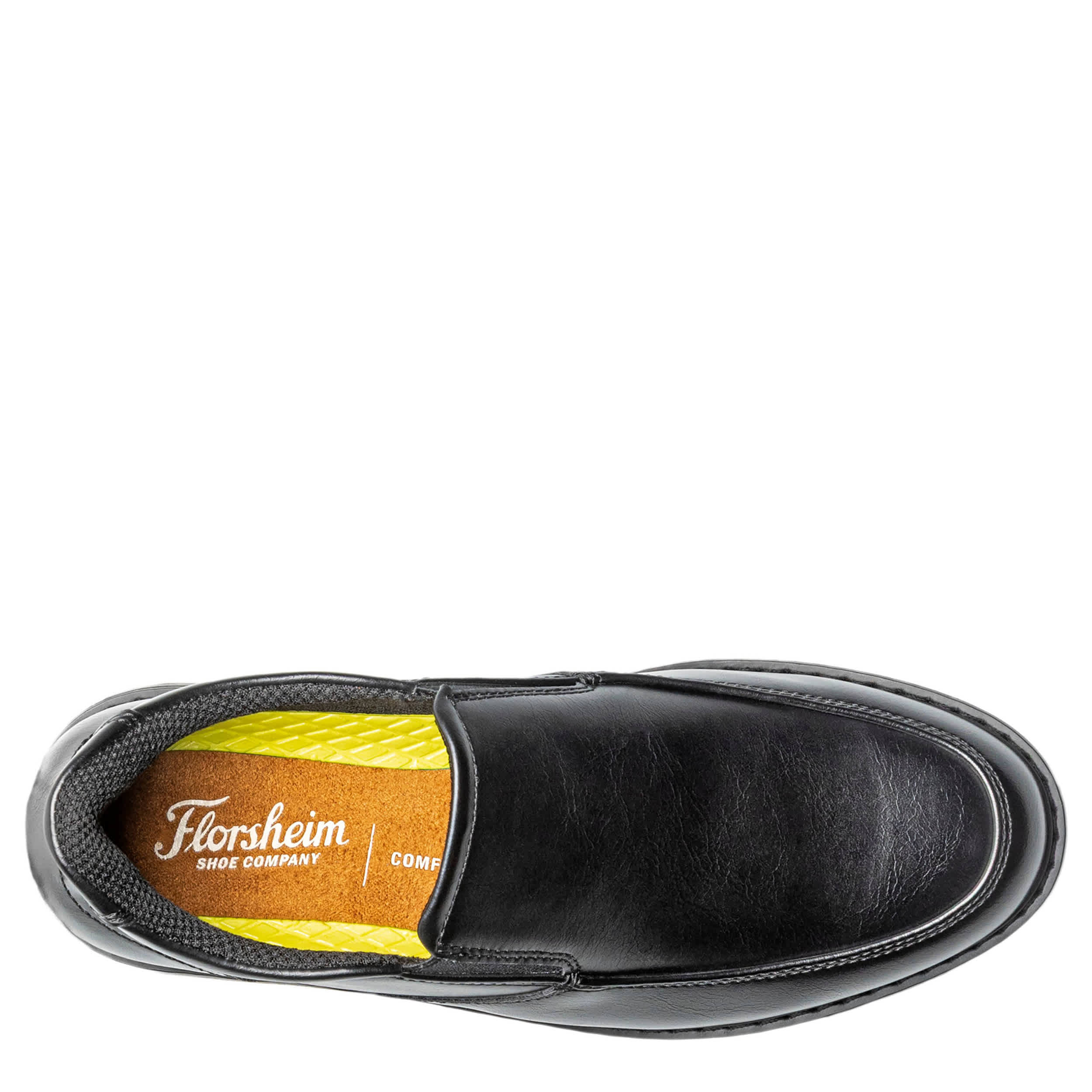 FLORSHEIM-BOYS LITTLE-BIG KID HIGHRISE MOC TOE SLIP ON LOAFER-BLACK & 