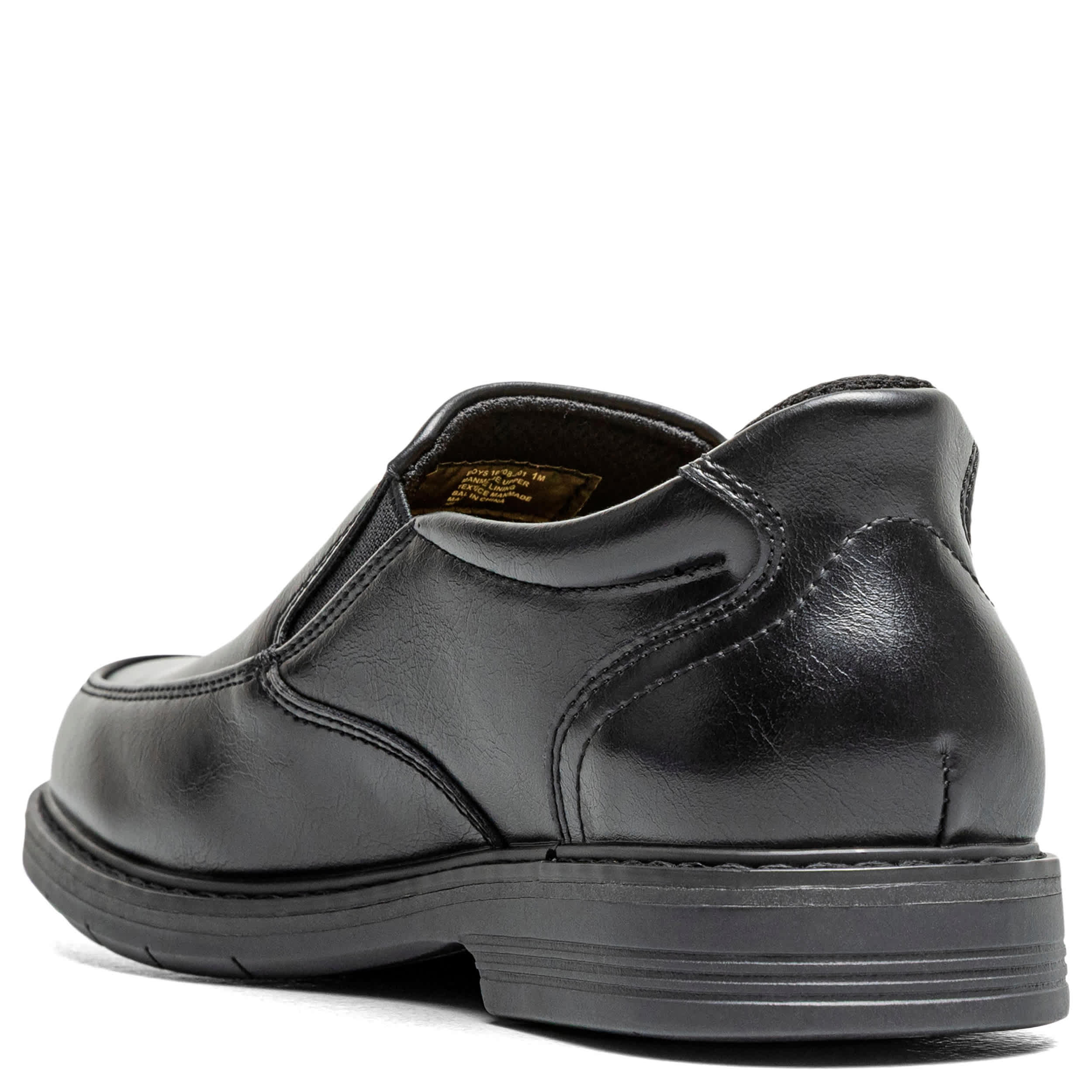 FLORSHEIM-BOYS LITTLE-BIG KID HIGHRISE MOC TOE SLIP ON LOAFER-BLACK & 