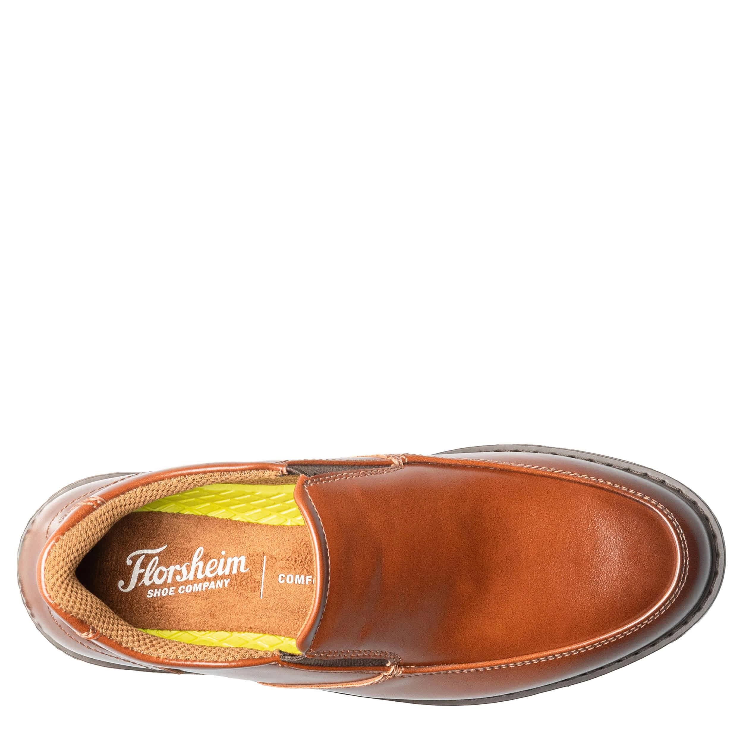 FLORSHEIM-BOYS LITTLE-BIG KID HIGHRISE MOC TOE SLIP ON LOAFER-COGNAC & 