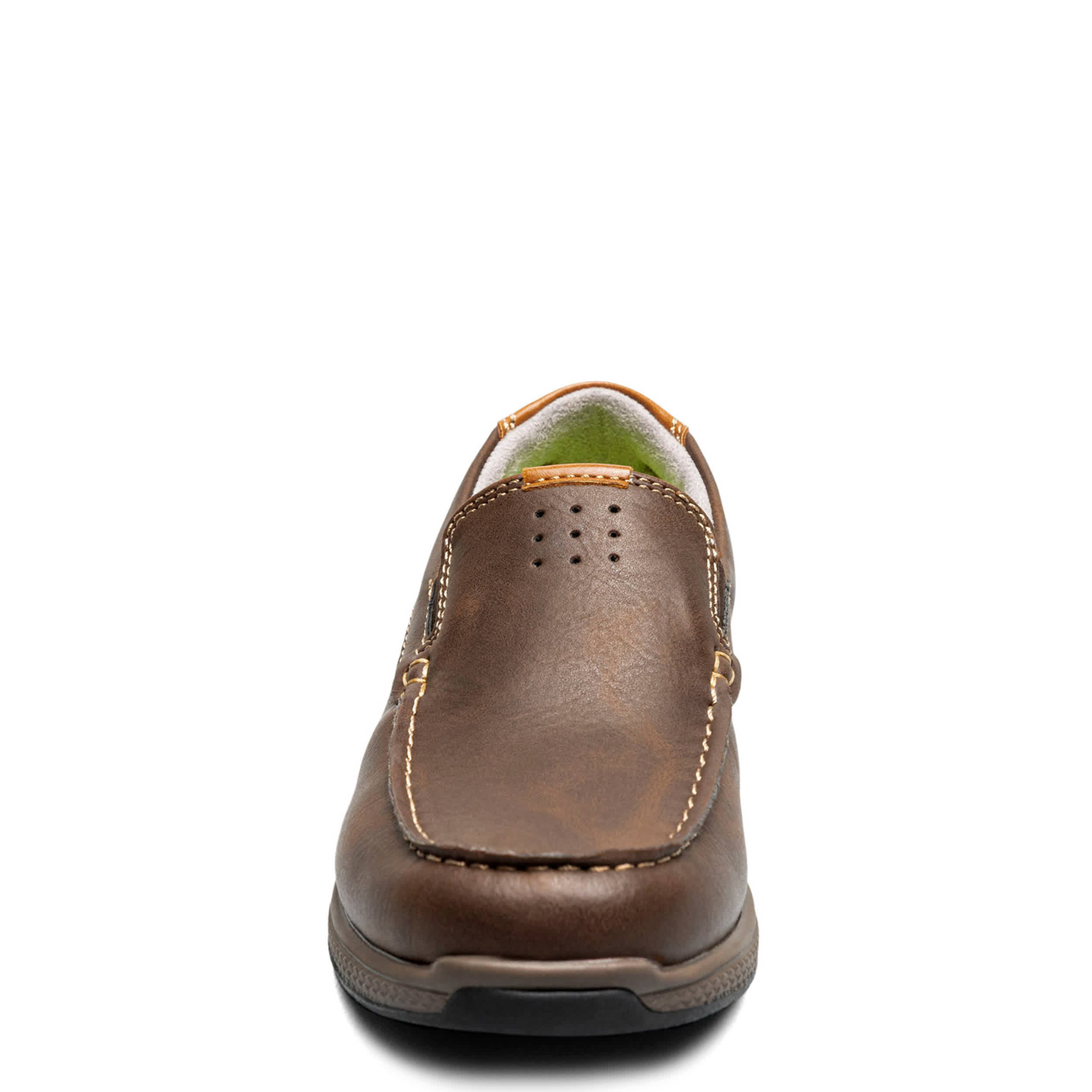 FLORSHEIM-BOYS LITTLE-BIG KID MOC TOE SLIP ON LOAFER-BROWN & 