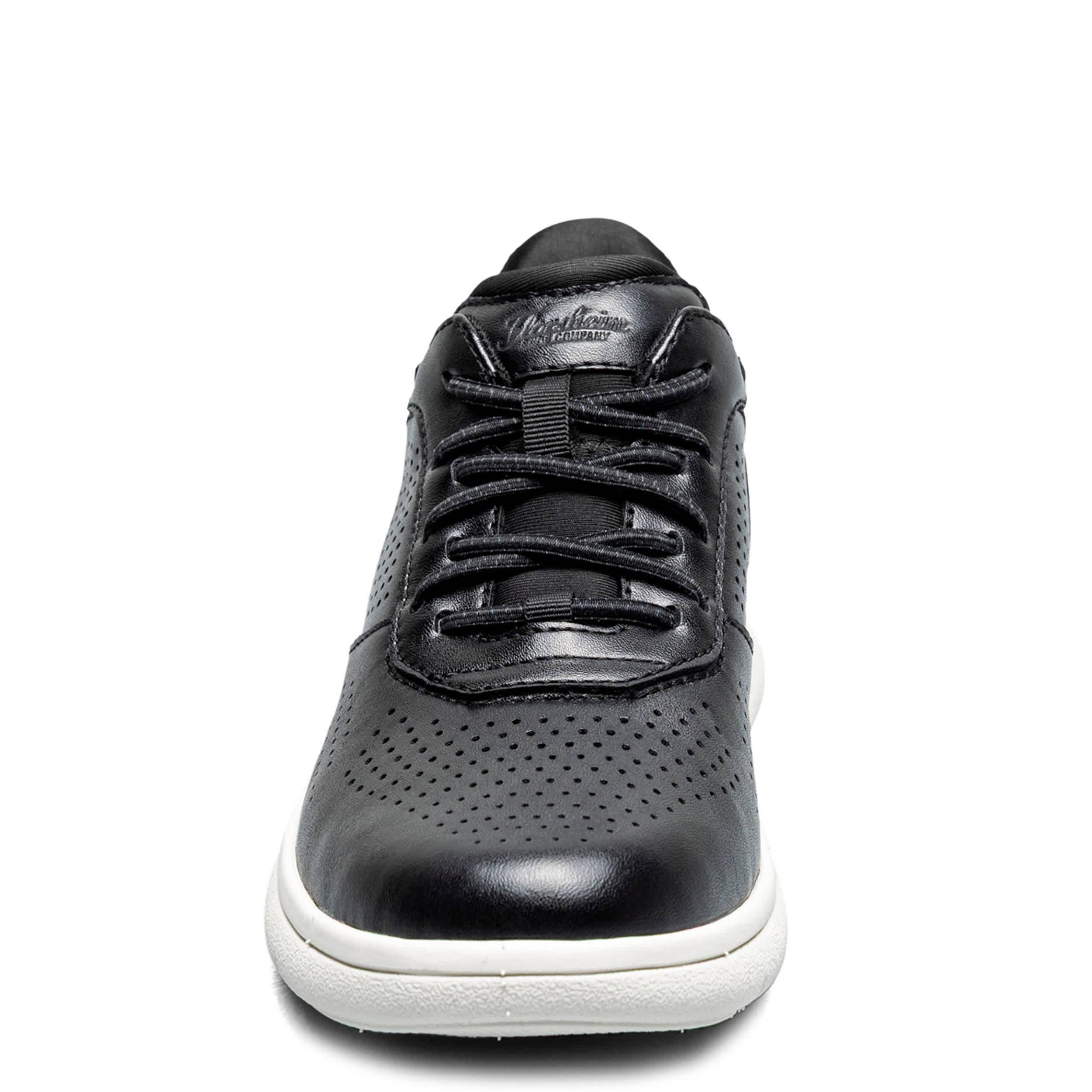 FLORSHEIM-BOYS LITTLE-BIG KID FLEET PERF TOE ELASTIC LACE SNEAKER-BLACK & 