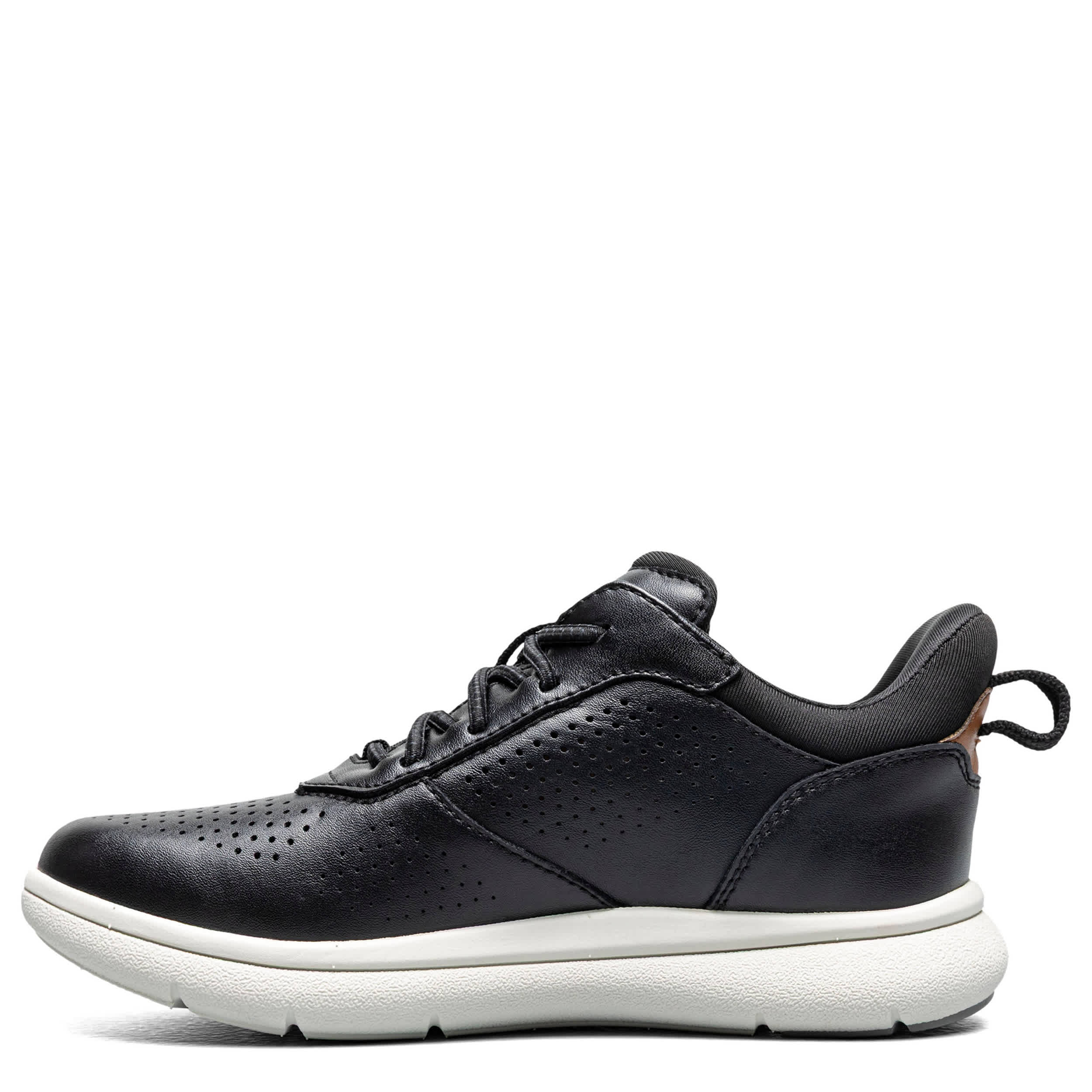 FLORSHEIM-BOYS LITTLE-BIG KID FLEET PERF TOE ELASTIC LACE SNEAKER-BLACK & 