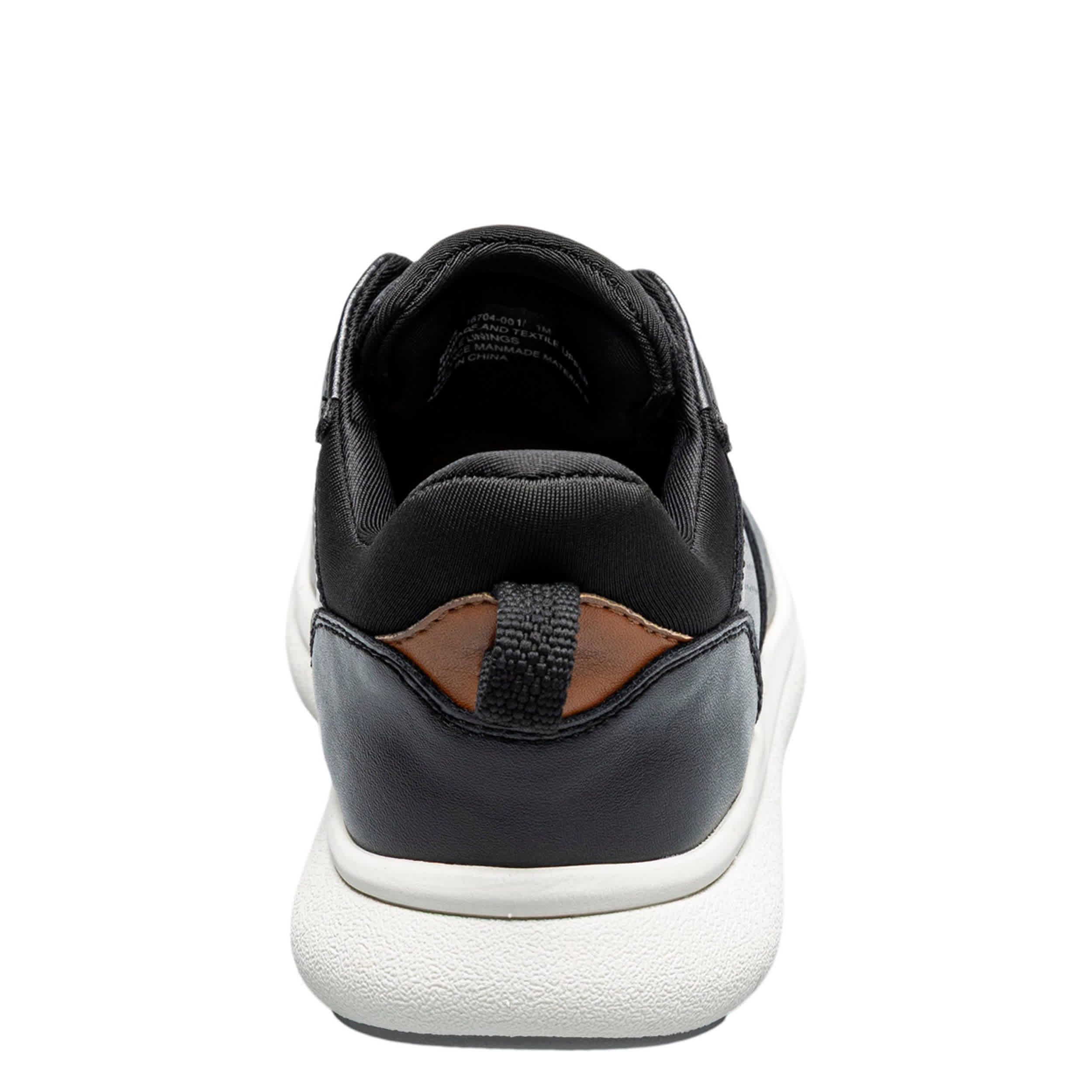 FLORSHEIM-BOYS LITTLE-BIG KID FLEET PERF TOE ELASTIC LACE SNEAKER-BLACK & 