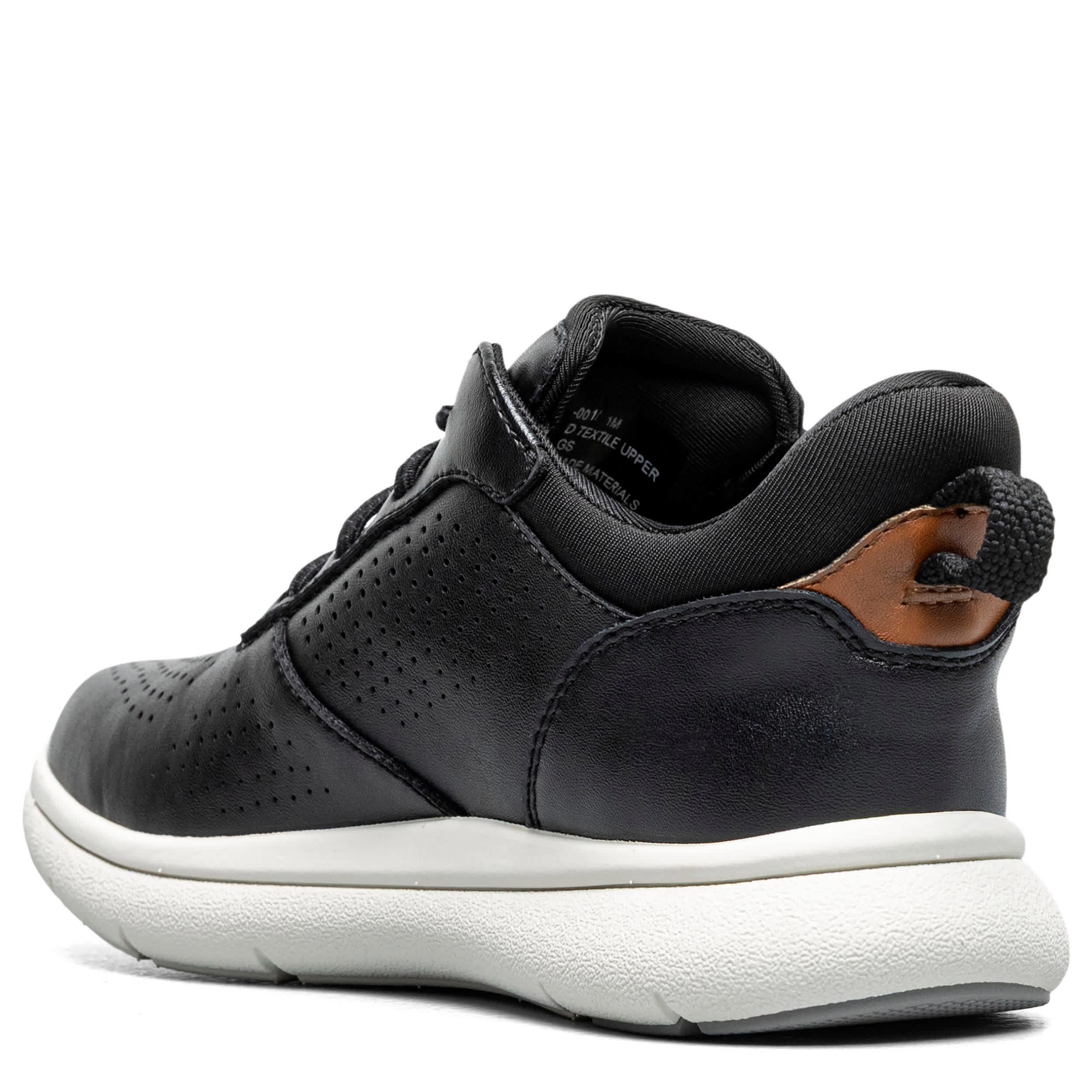 FLORSHEIM-BOYS LITTLE-BIG KID FLEET PERF TOE ELASTIC LACE SNEAKER-BLACK & 