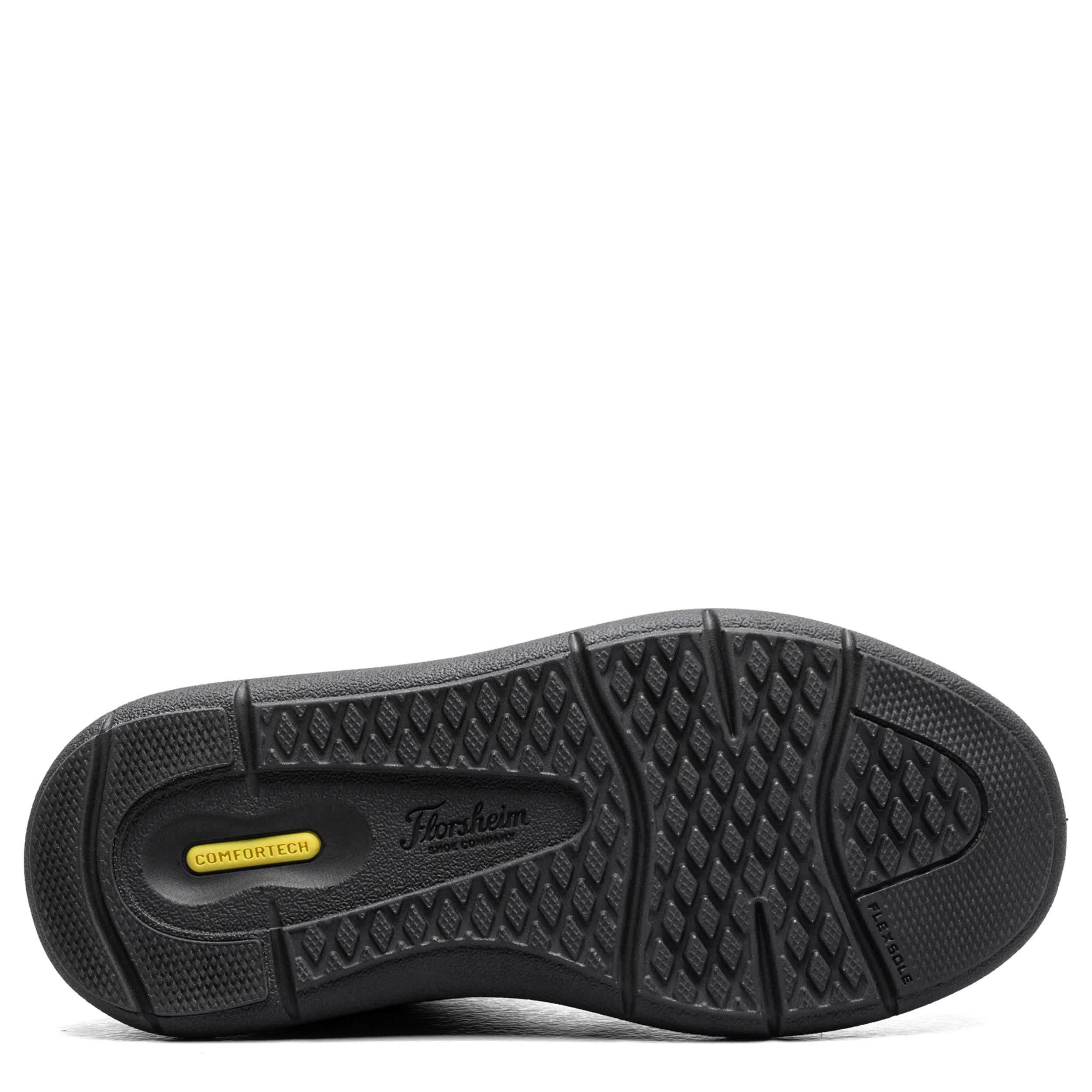 FLORSHEIM-BOYS LITTLE-BIG KID FLEET PERF TOE ELASTIC LACE SNEAKER-BLACK & BLACK