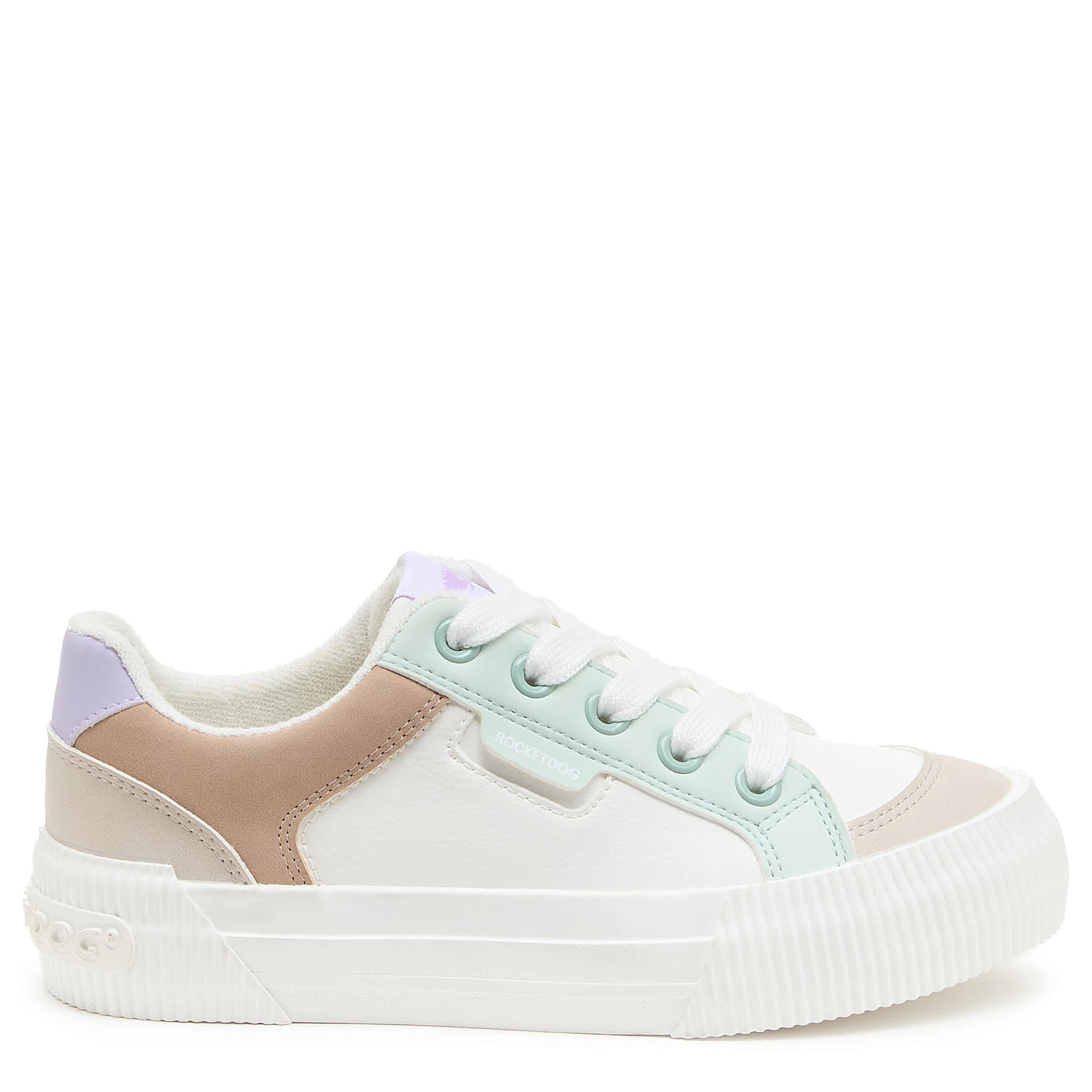 ROCKET DOG-GIRLS LITTLE-BIG KID CHEERY SNEAKER-WHITE & MULTICOLOR