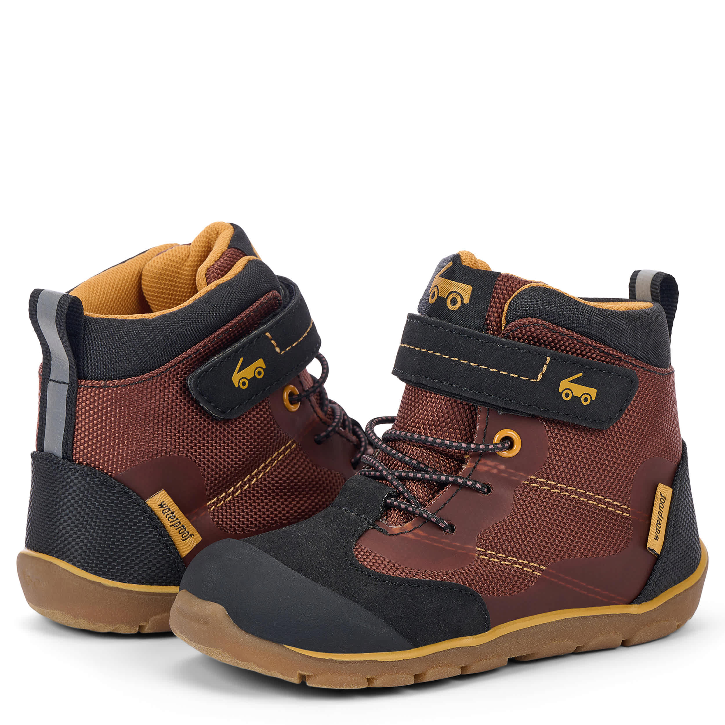 SEE KAI RUN-BOYS TODDLER-LITTLE KID CANYON WP BOOT-BROWN & BLACK