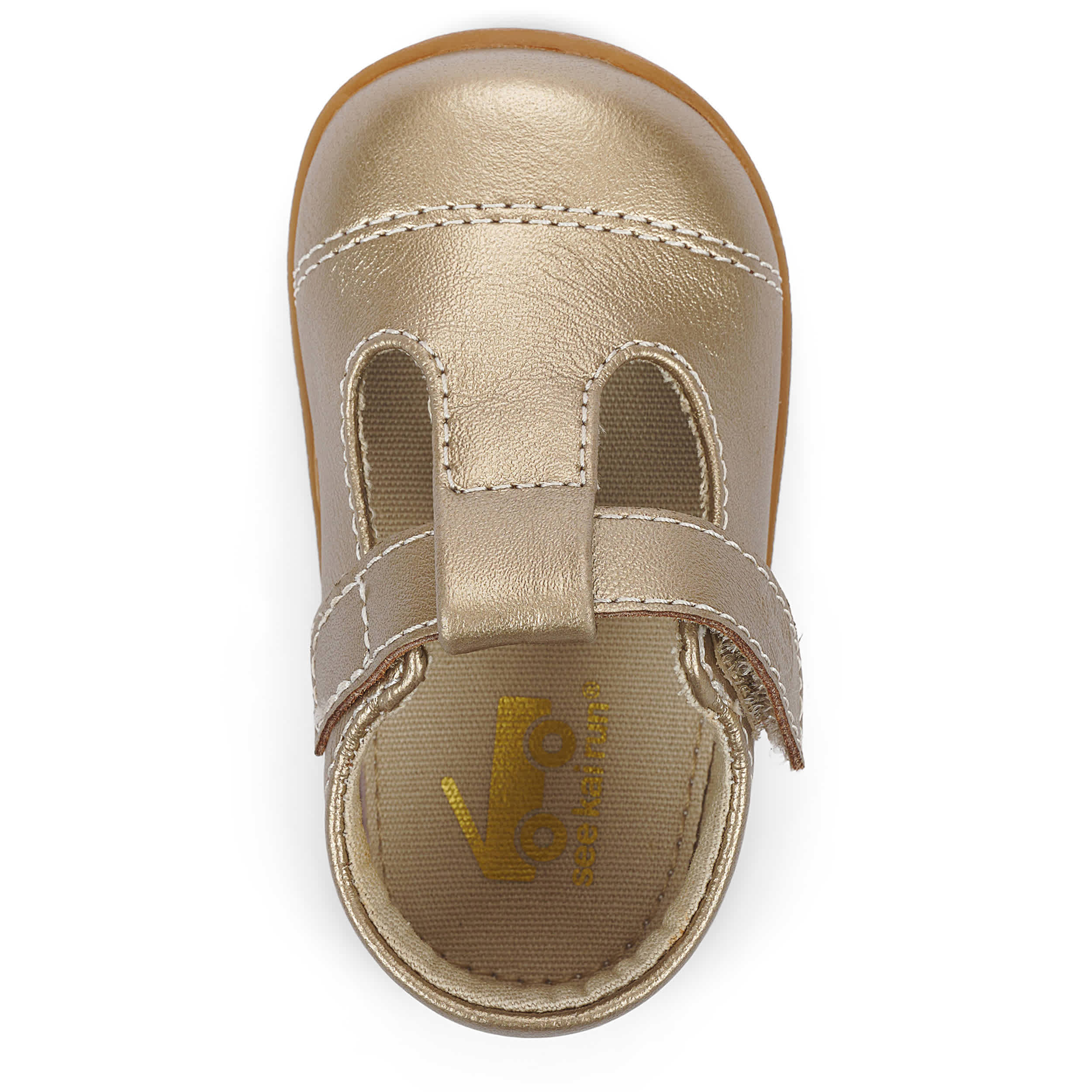 SEE KAI RUN-GIRLS INFANT-TODDLER BIANCA MINI SNEAKER-GOLD & 