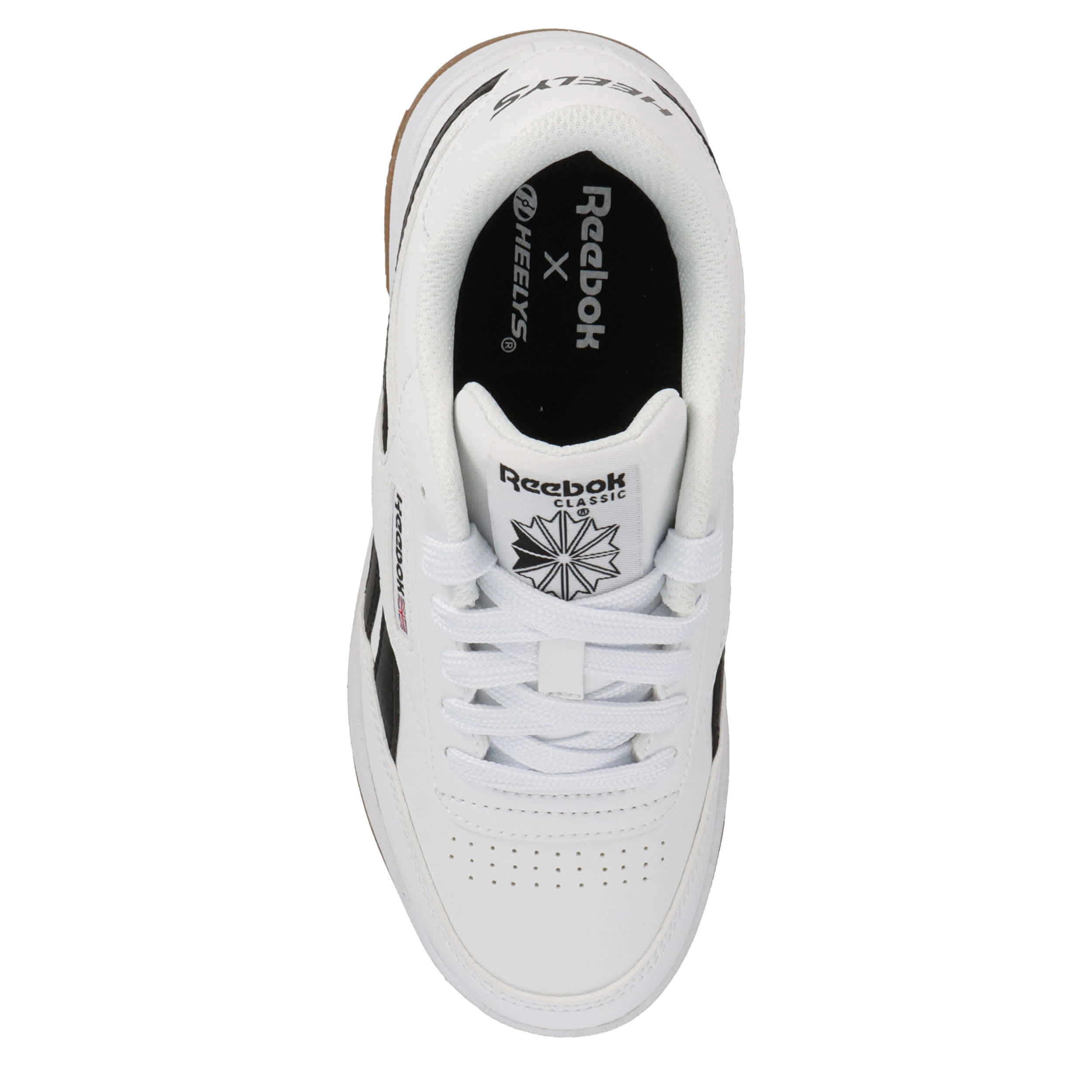HEELYS-BOYS LITTLE-BIG KID REEBOK CLUB C SNEAKER-WHITE & BLACK