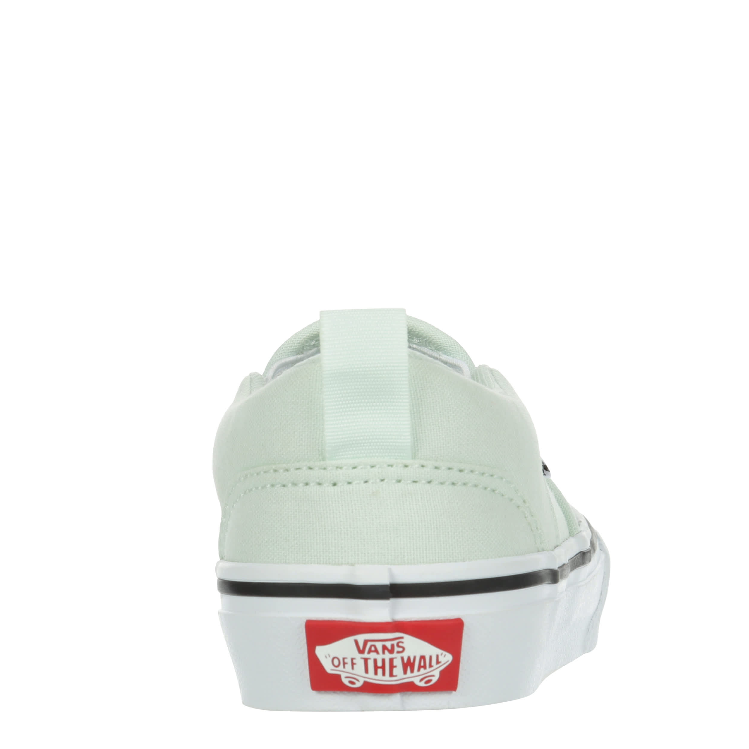 VANS-GIRLS LITTLE-BIG KID ASHER SLIP ON SNEAKER-MINT & WHITE
