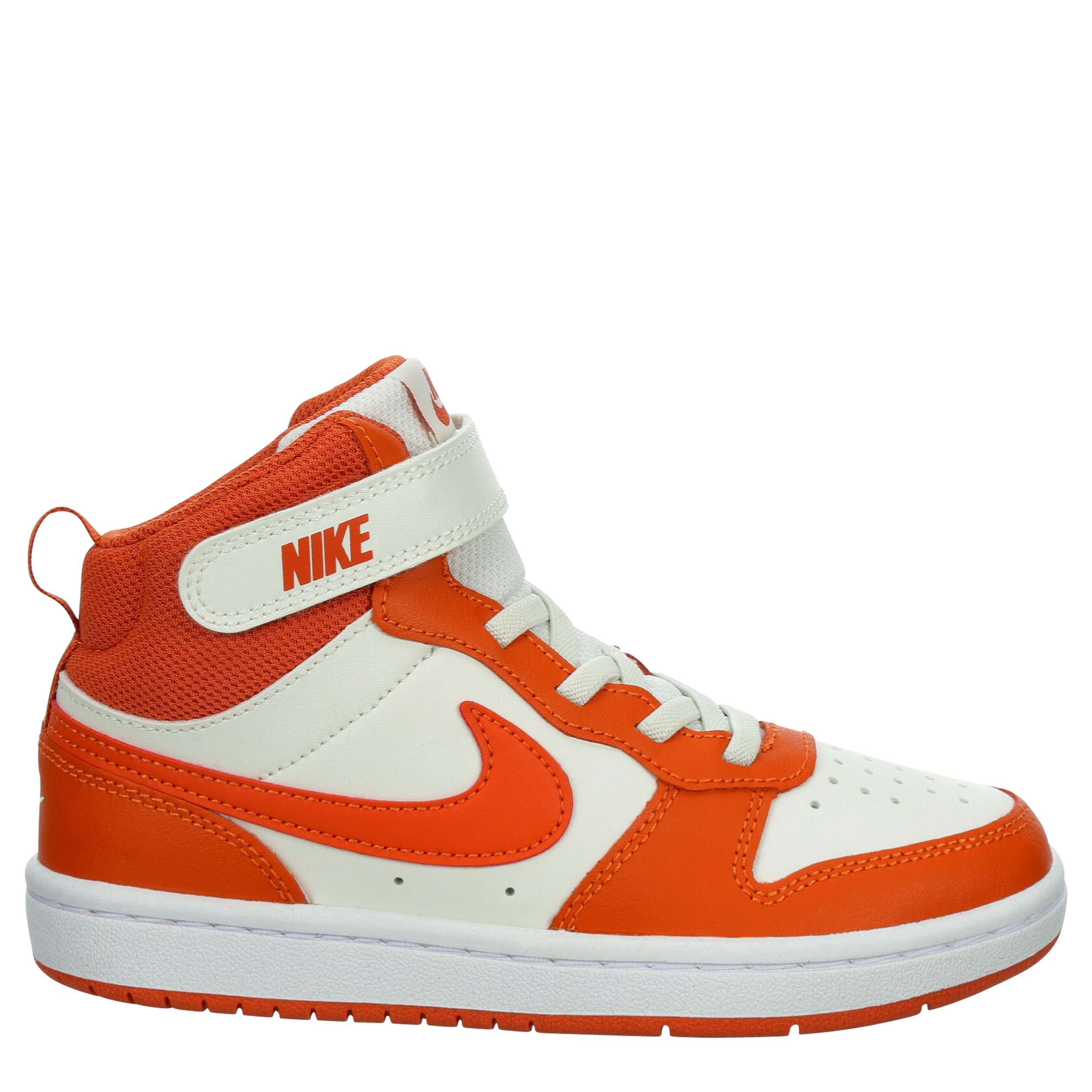 NIKE BOYS LITTLE KID COURT BOROUGH 2 MID SNEAKER - WHITE