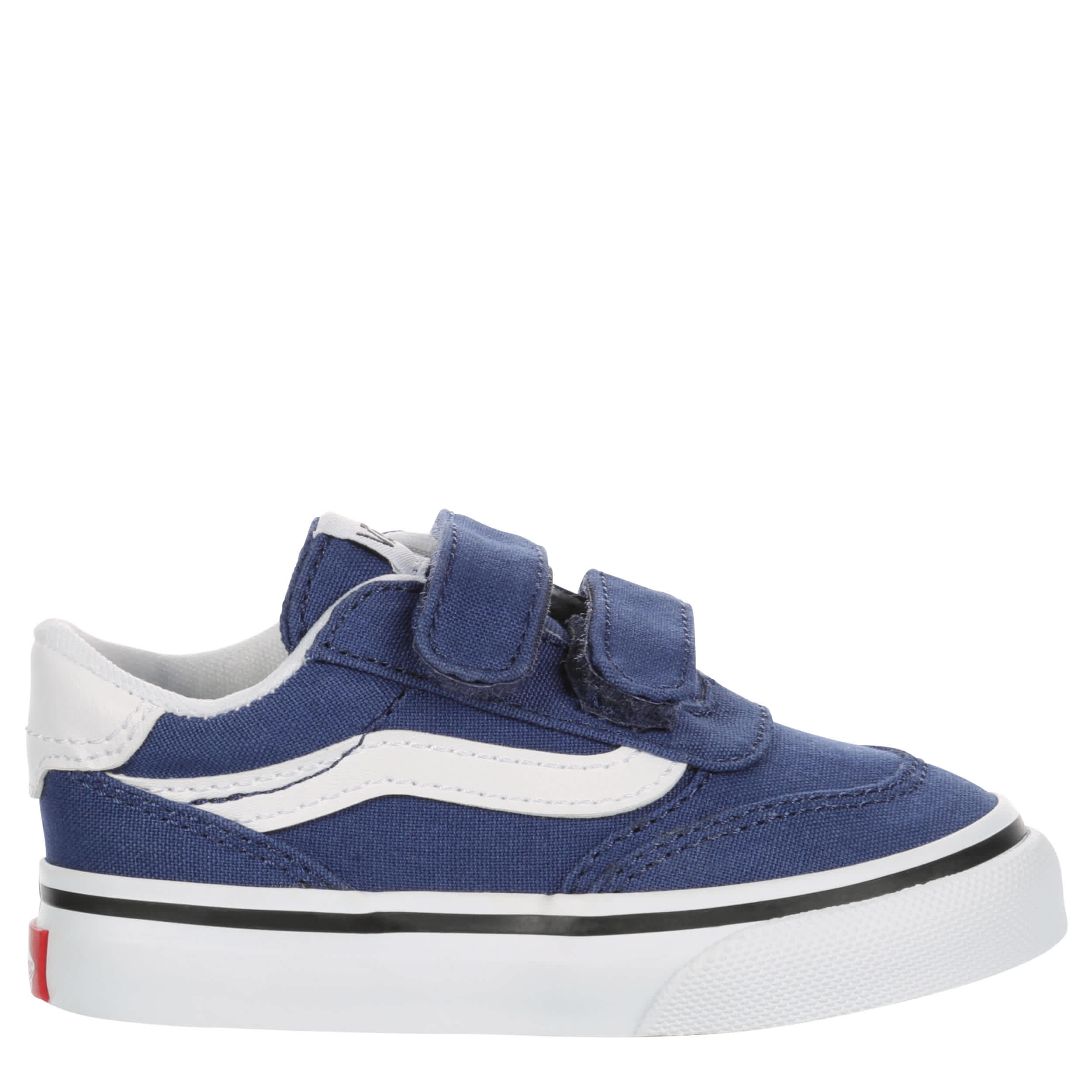 VANS-BOYS INFANT-TODDLER BROOKLYN SNEAKER-NAVY & WHITE