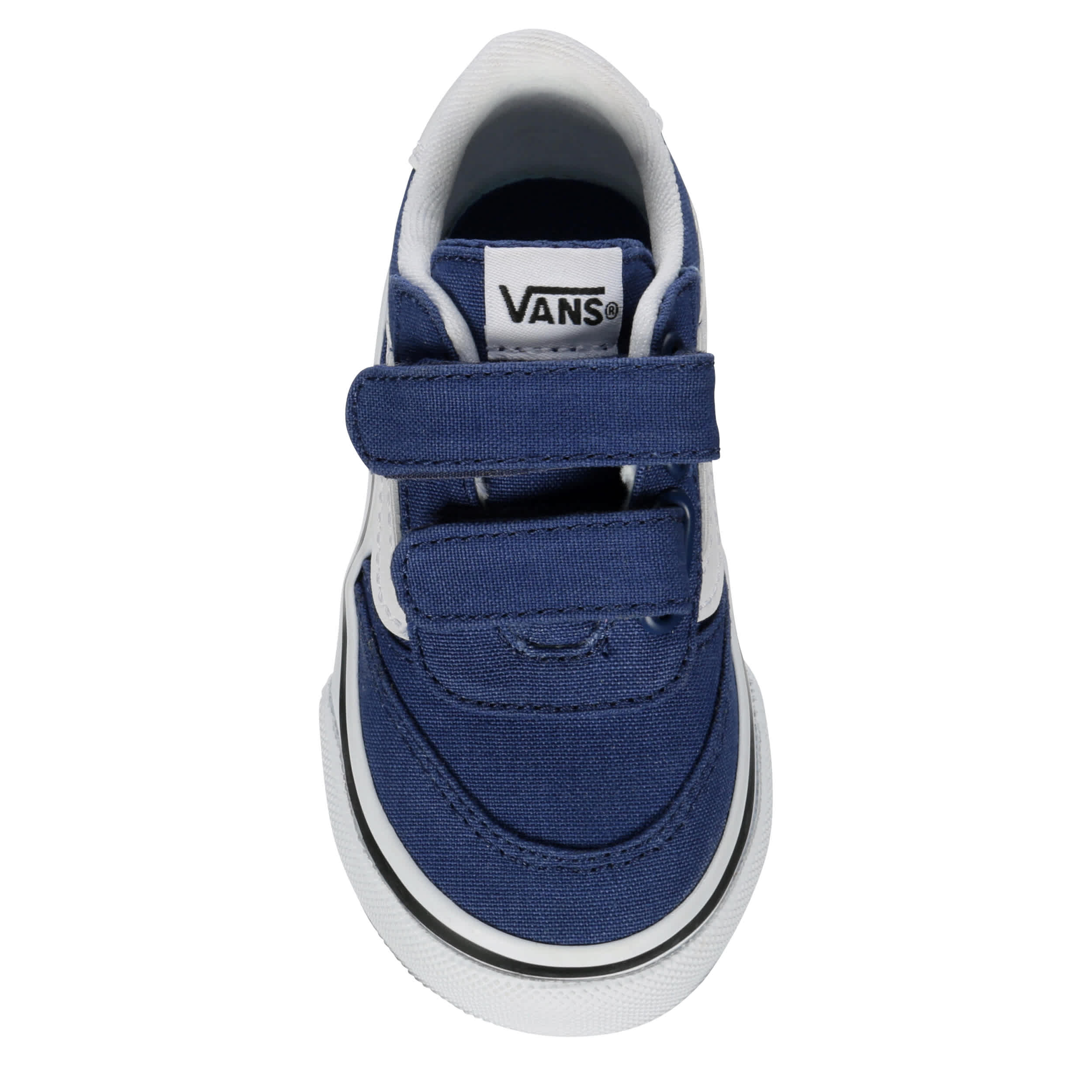 VANS-BOYS INFANT-TODDLER BROOKLYN SNEAKER-NAVY & WHITE