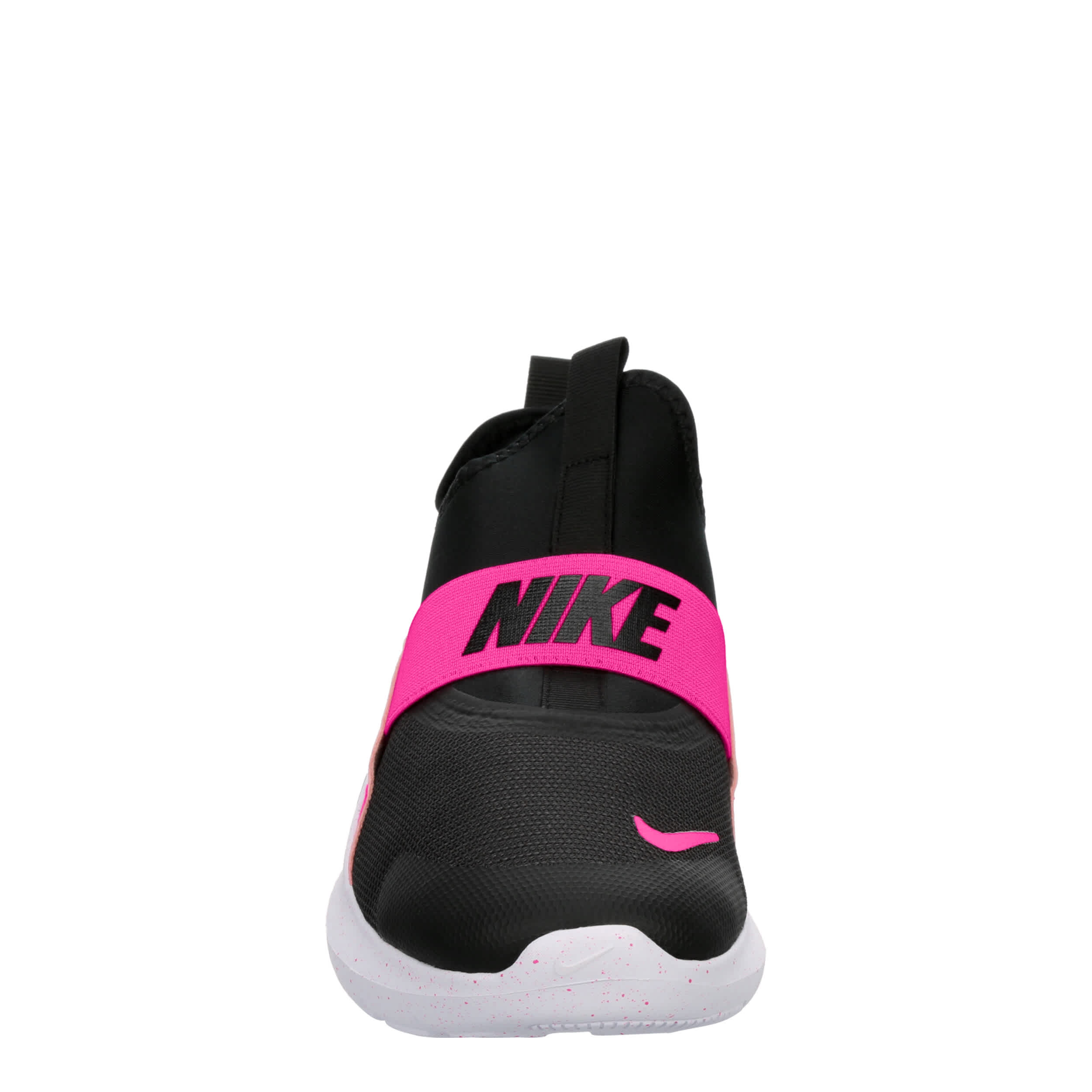 NIKE-GIRLS BIG KID FLEX RUNNER 4 SLIP ON SNEAKER-BLACK & BRIGHT PINK