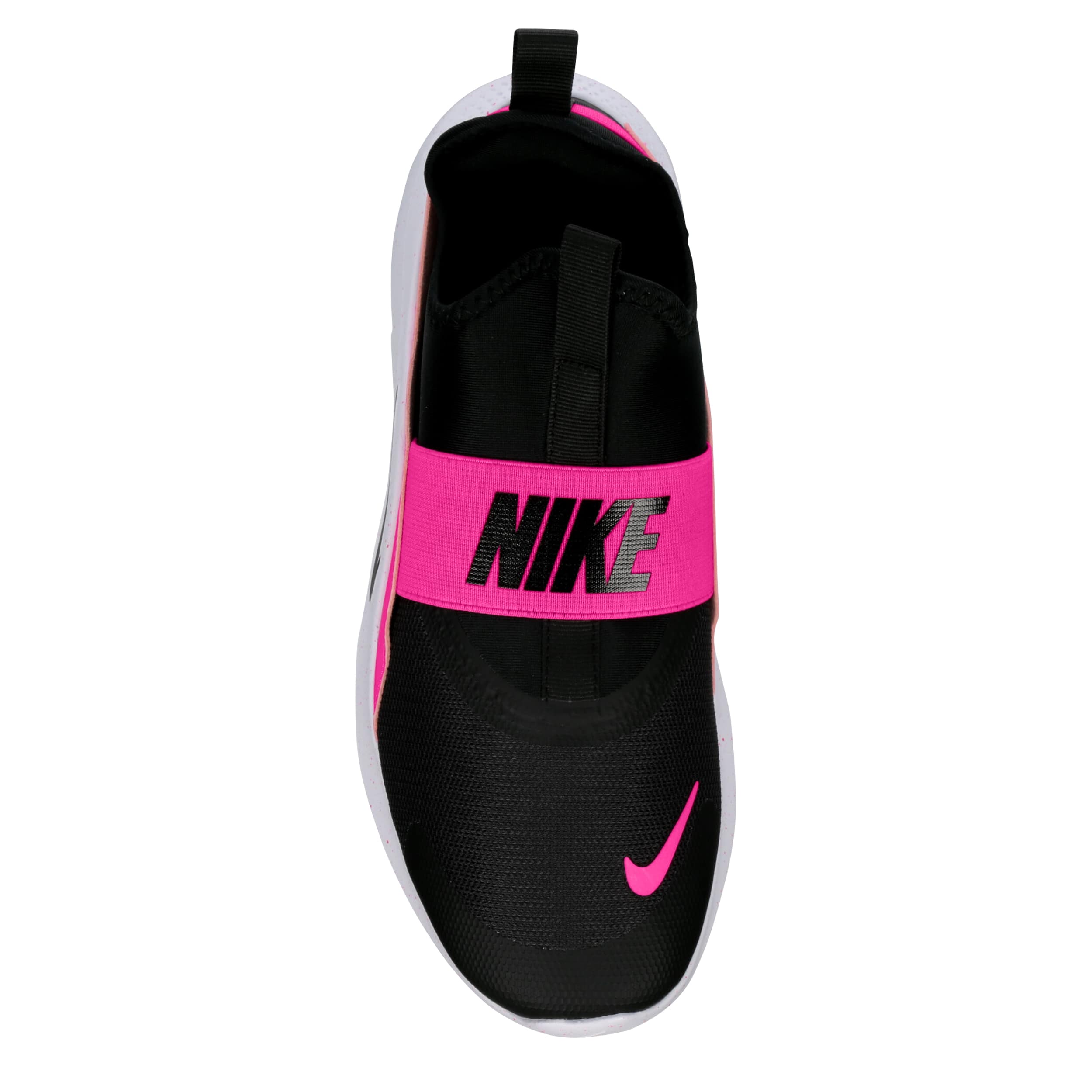 NIKE-GIRLS BIG KID FLEX RUNNER 4 SLIP ON SNEAKER-BLACK & BRIGHT PINK