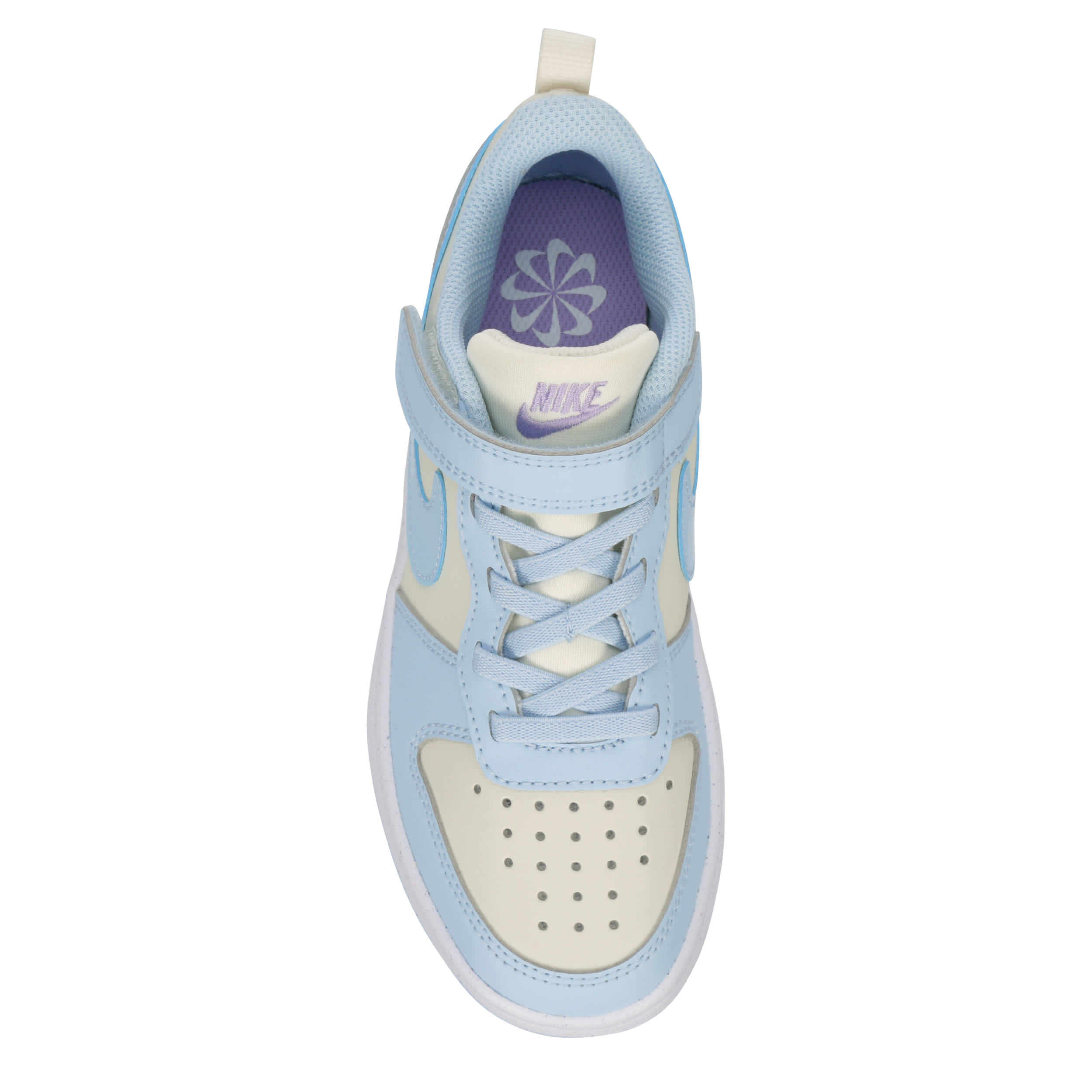 NIKE GIRLS LITTLE KID COURT BOROUGH LOW RECRAFT SNEAKER - WHITE