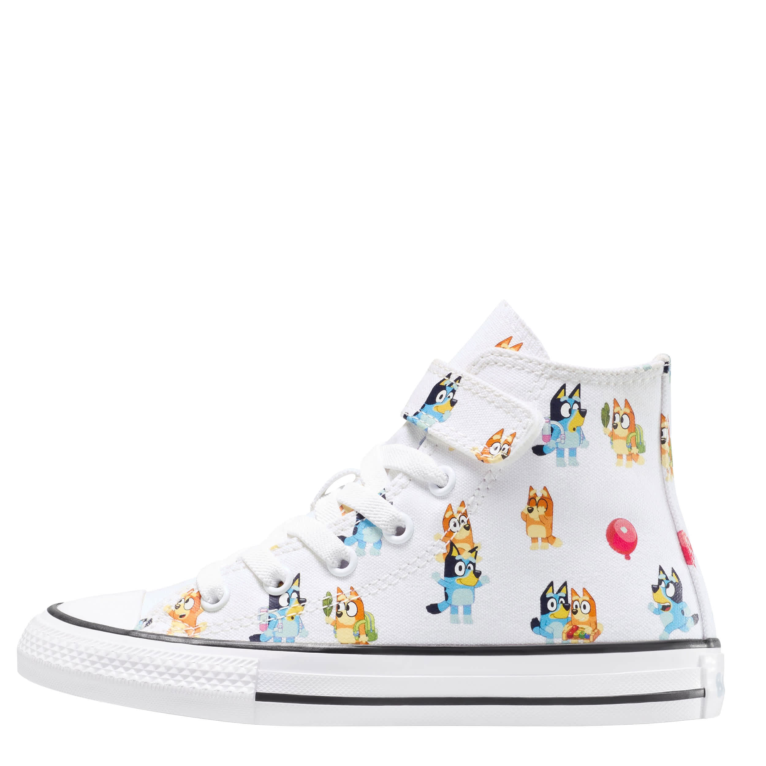 CONVERSE BOYS LITTLE KID CHUCK TAYLOR ALL STAR MID BLUEY SNEAKER - WHITE