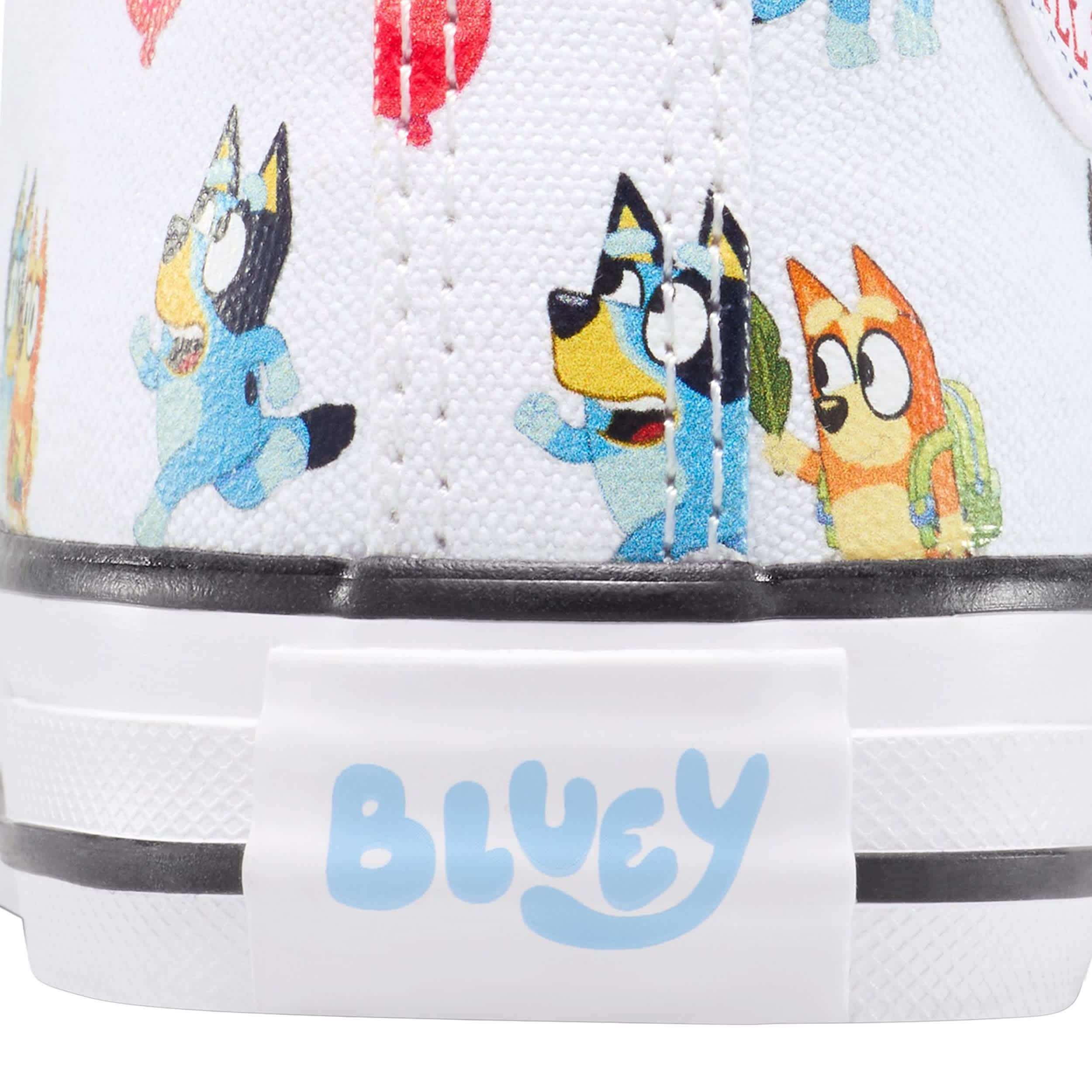 CONVERSE BOYS LITTLE KID CHUCK TAYLOR ALL STAR MID BLUEY SNEAKER - WHITE