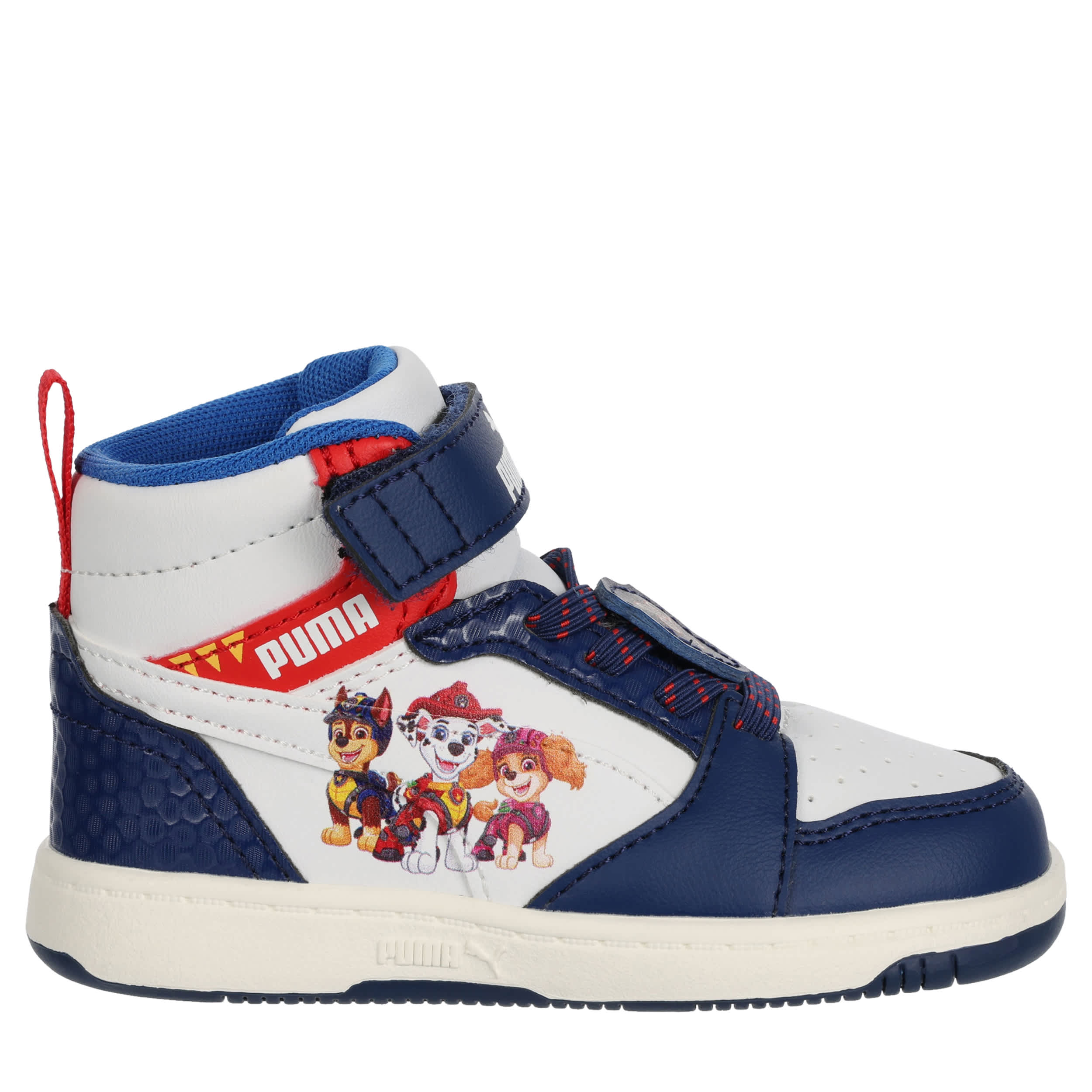 PUMA-BOYS TODDLER PAW PATROL REBOUND LAYUP SNEAKER-NAVY & RED