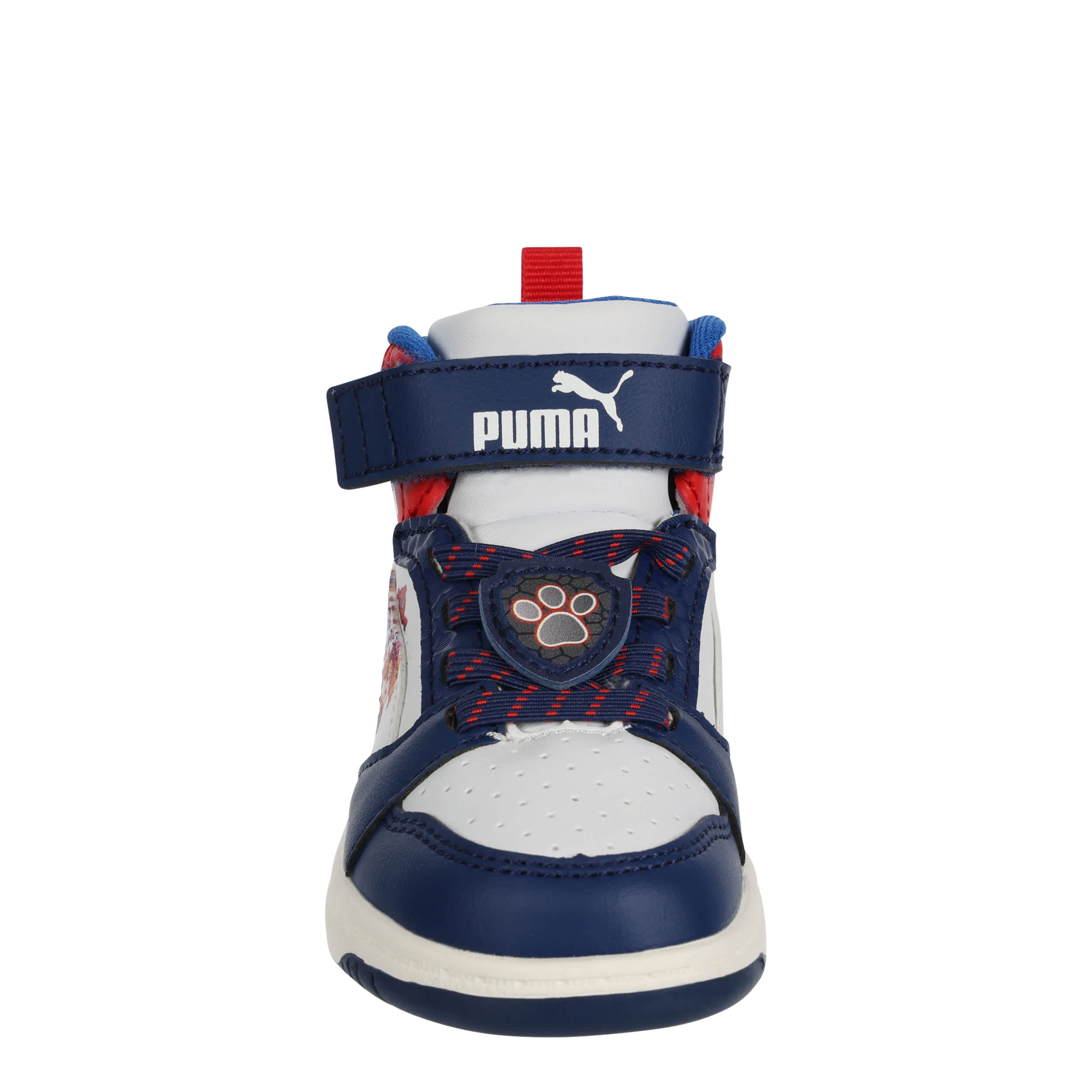 PUMA-BOYS TODDLER PAW PATROL REBOUND LAYUP SNEAKER-NAVY & RED