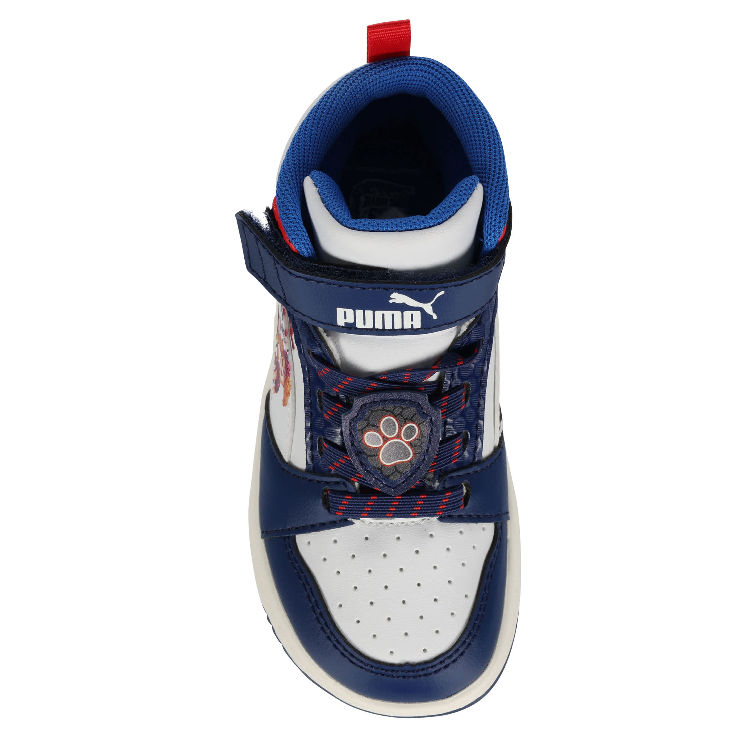 PUMA-BOYS TODDLER PAW PATROL REBOUND LAYUP SNEAKER-NAVY & RED