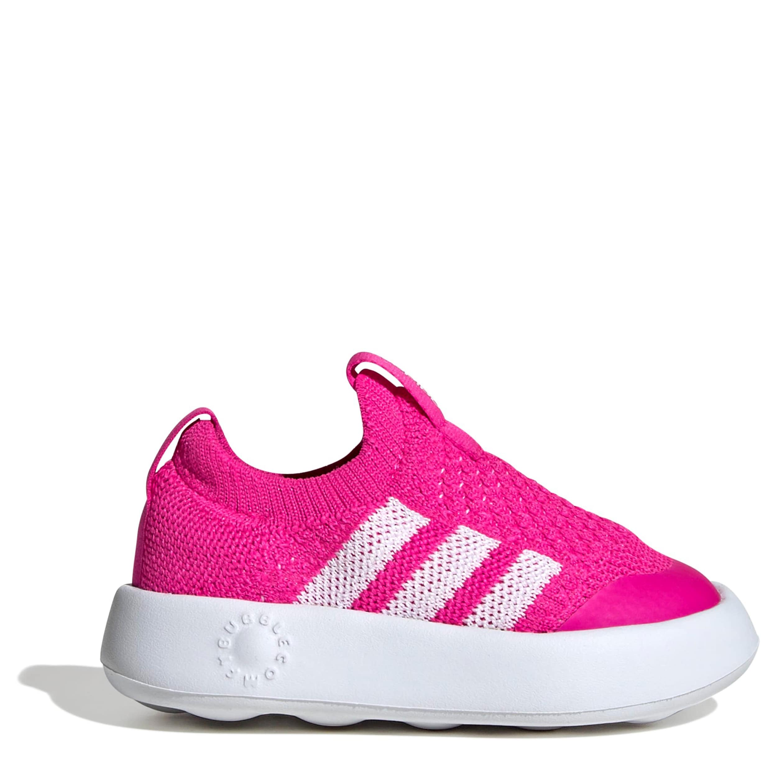 ADIDAS-GIRLS TODDLER BUBBLECOMFY SNEAKER-PINK & WHITE