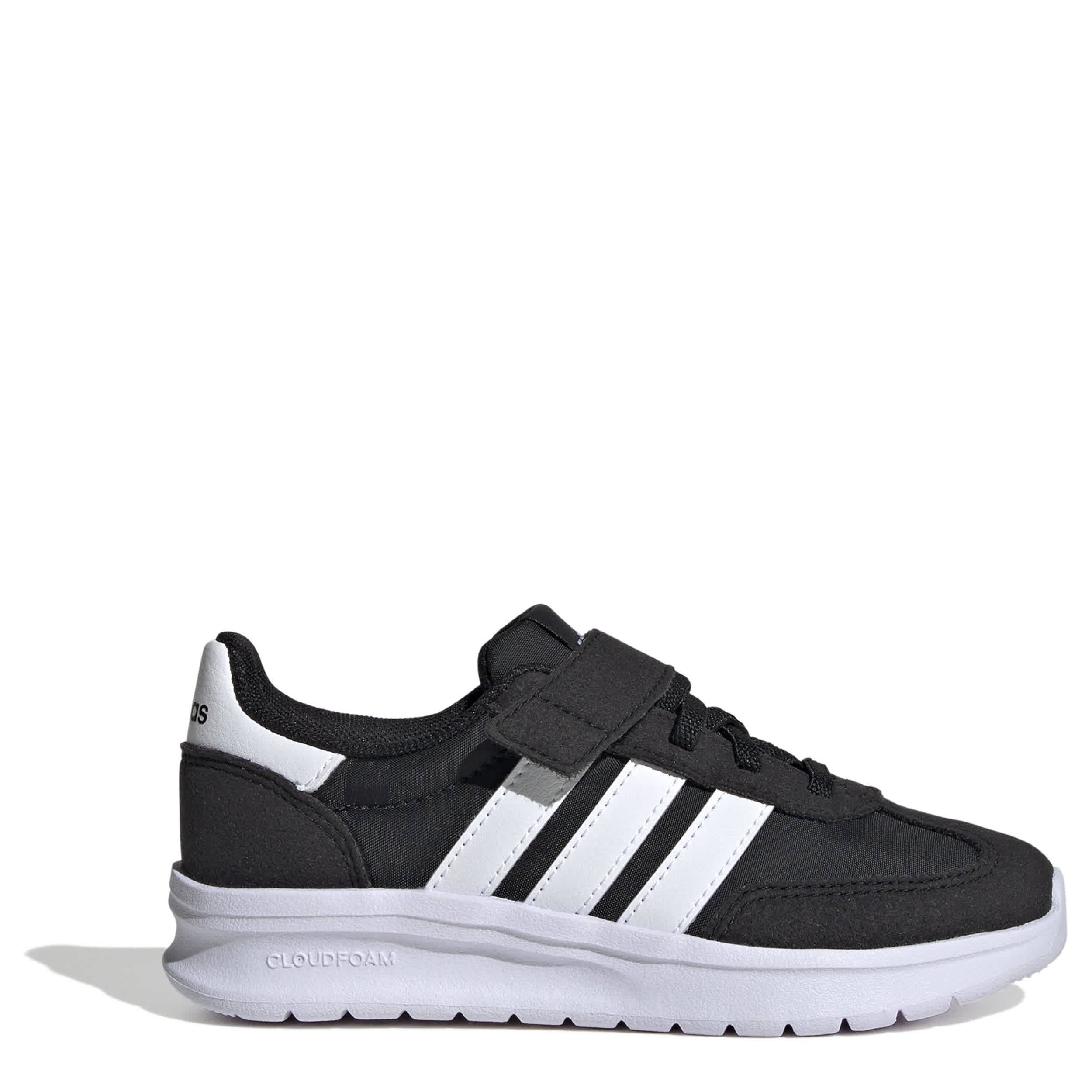 ADIDAS-BOYS LITTLE KID RUN 70S 2.0 SNEAKER-BLACK & WHITE