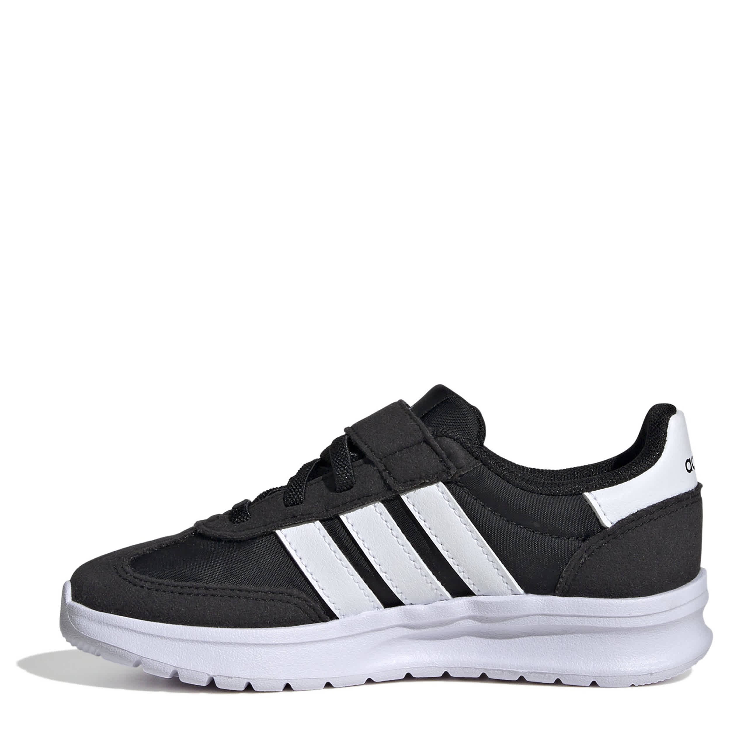 ADIDAS-BOYS LITTLE KID RUN 70S 2.0 SNEAKER-BLACK & WHITE