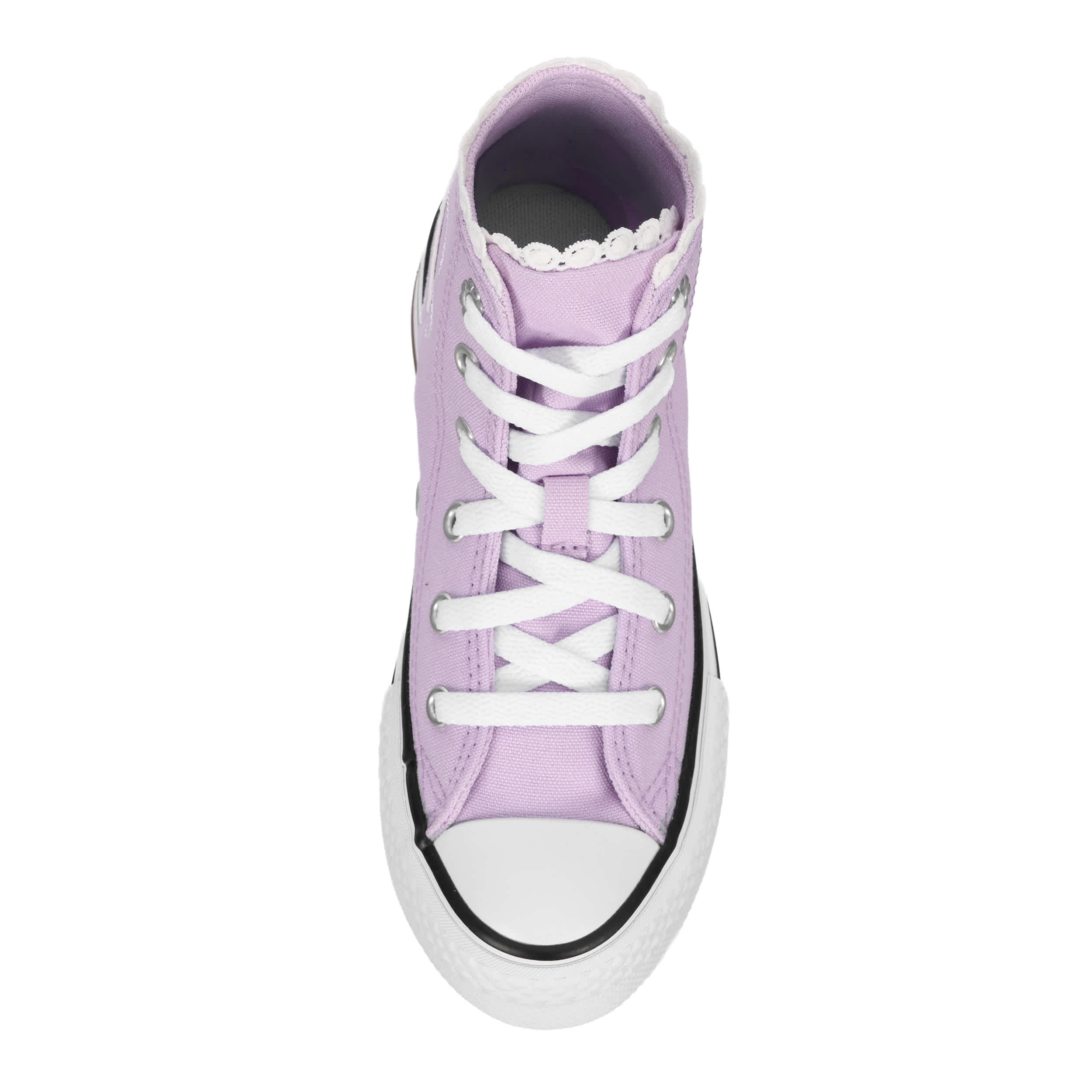 CONVERSE-GIRLS LITTLE KID CHUCK TAYLOR ALL STAR HIGH TOP SNEAKER-LILAC & WHITE