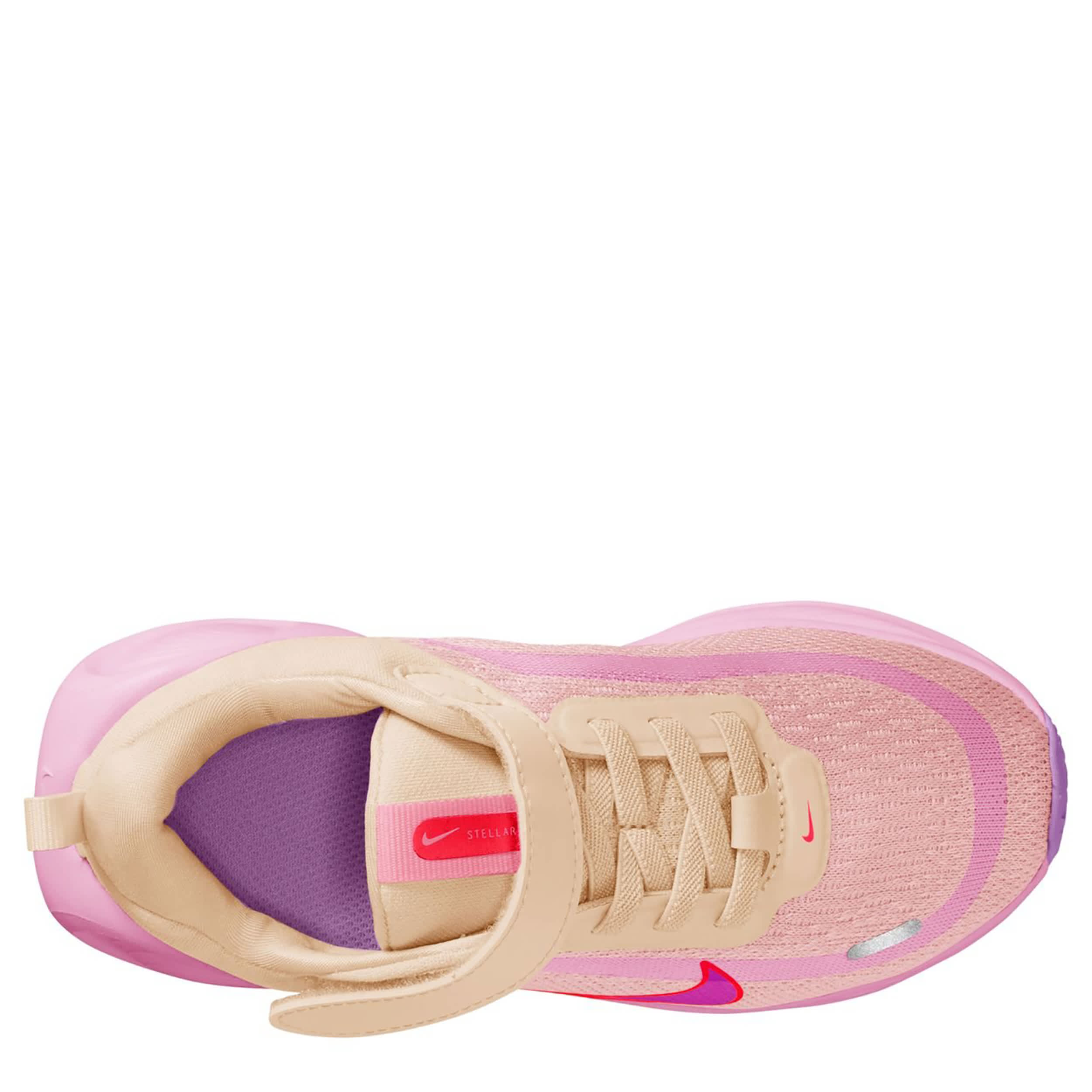 NIKE-GIRLS LITTLE KID STELLAR RIDE RUNNING SHOE-PINK & BRIGHT PINK